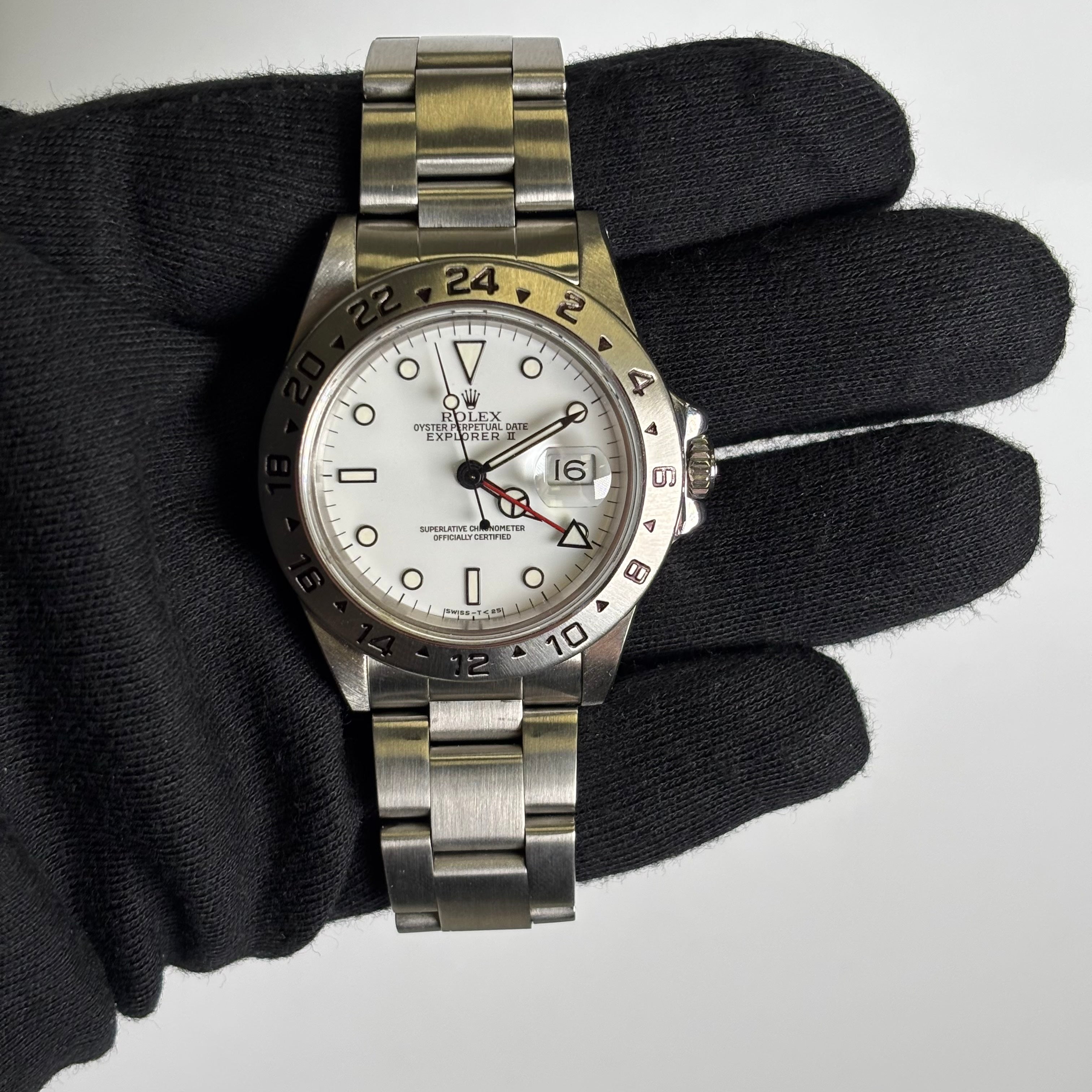 Rolex Explorer II 40mm White Dial Watch Ref# 16570 - Happy Jewelers Fine Jewelry Lifetime Warranty