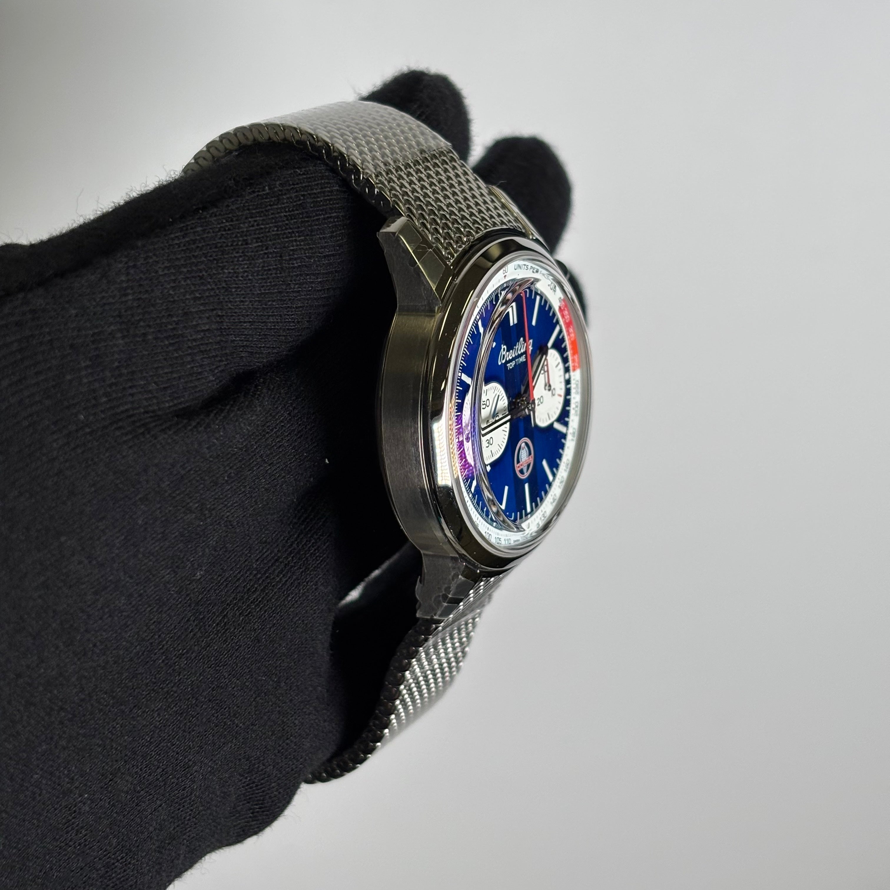 Breitling Top Time 41mm Blue Dial Watch Ref# AB0176 - Happy Jewelers Fine Jewelry Lifetime Warranty