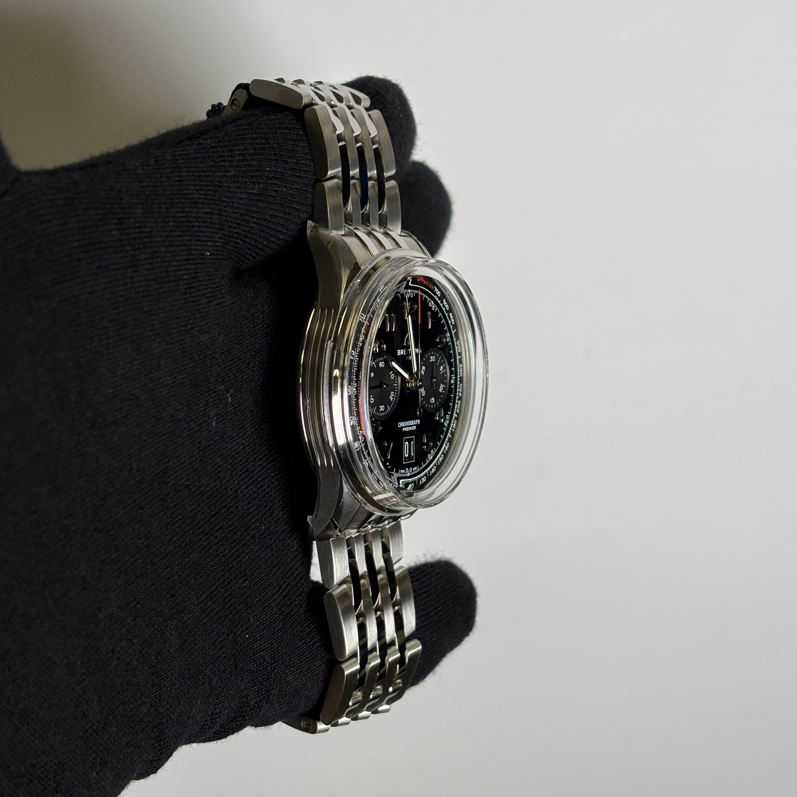 Breitling Premier 42mm Black Dial Ref# AB0145 - Happy Jewelers Fine Jewelry Lifetime Warranty