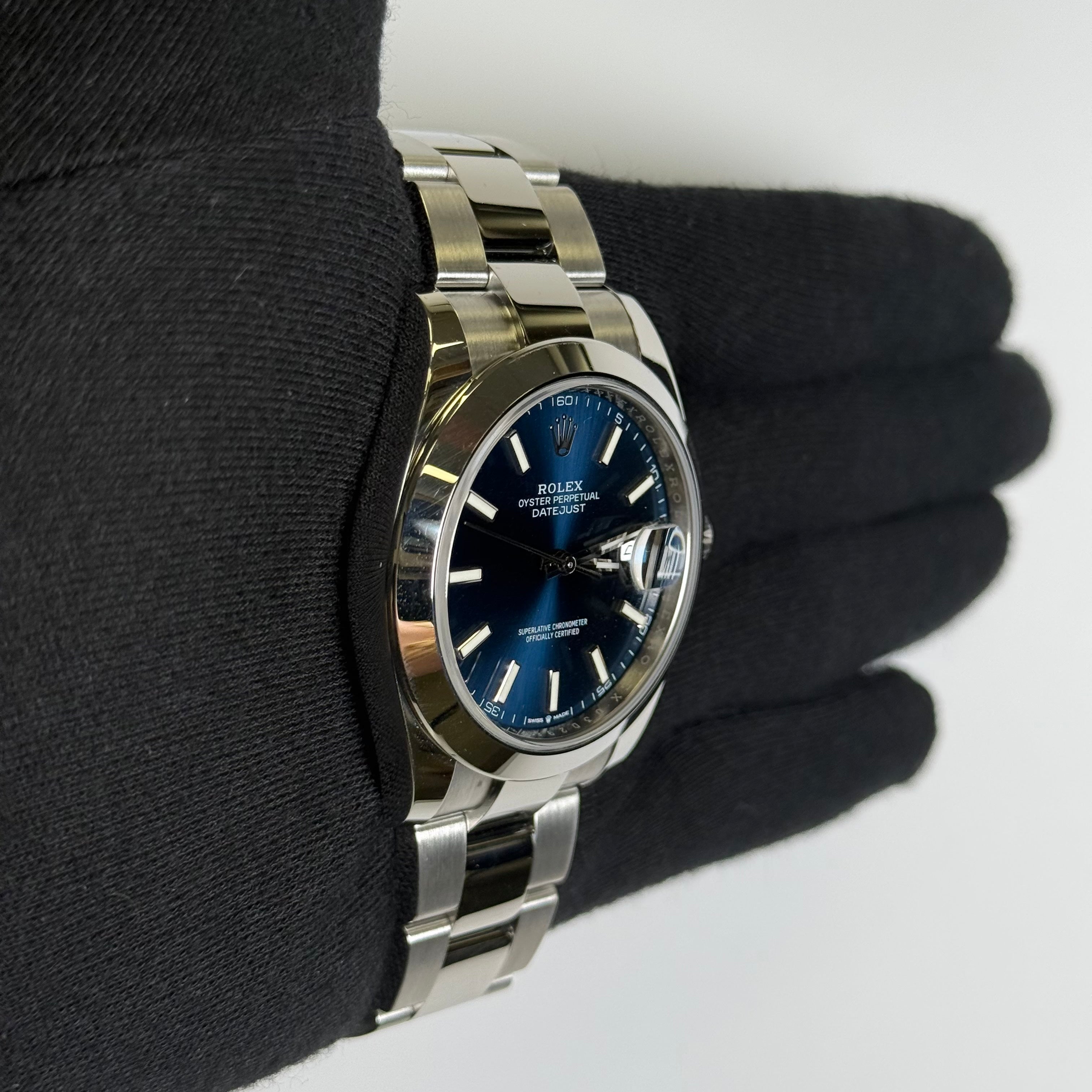 Rolex Datejust 41mm Blue Dial Watch Ref# 126300 - Happy Jewelers Fine Jewelry Lifetime Warranty