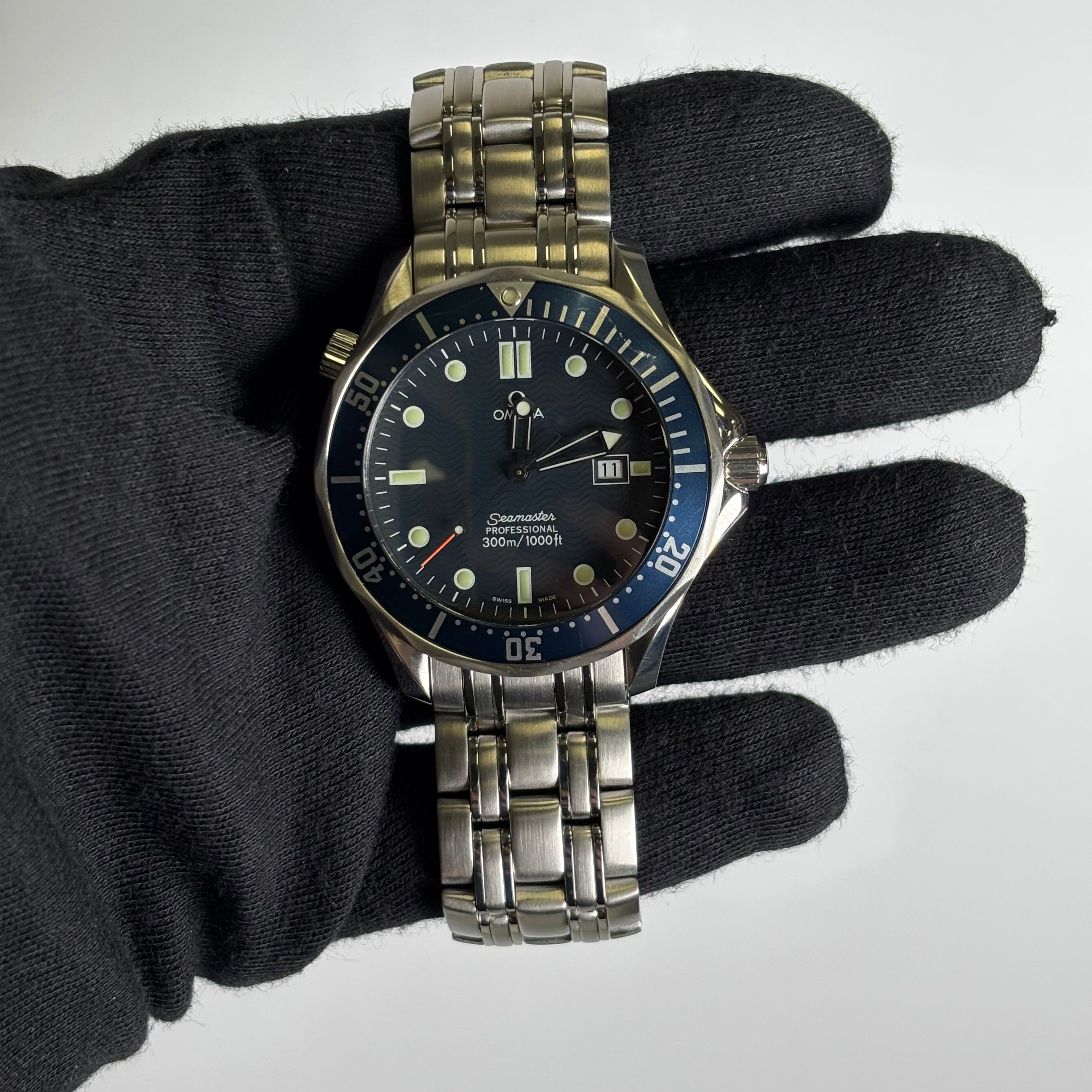 Omega Seamaster 41mm Blue Dial Watch Ref# 2541.80.00 - Happy Jewelers Fine Jewelry Lifetime Warranty