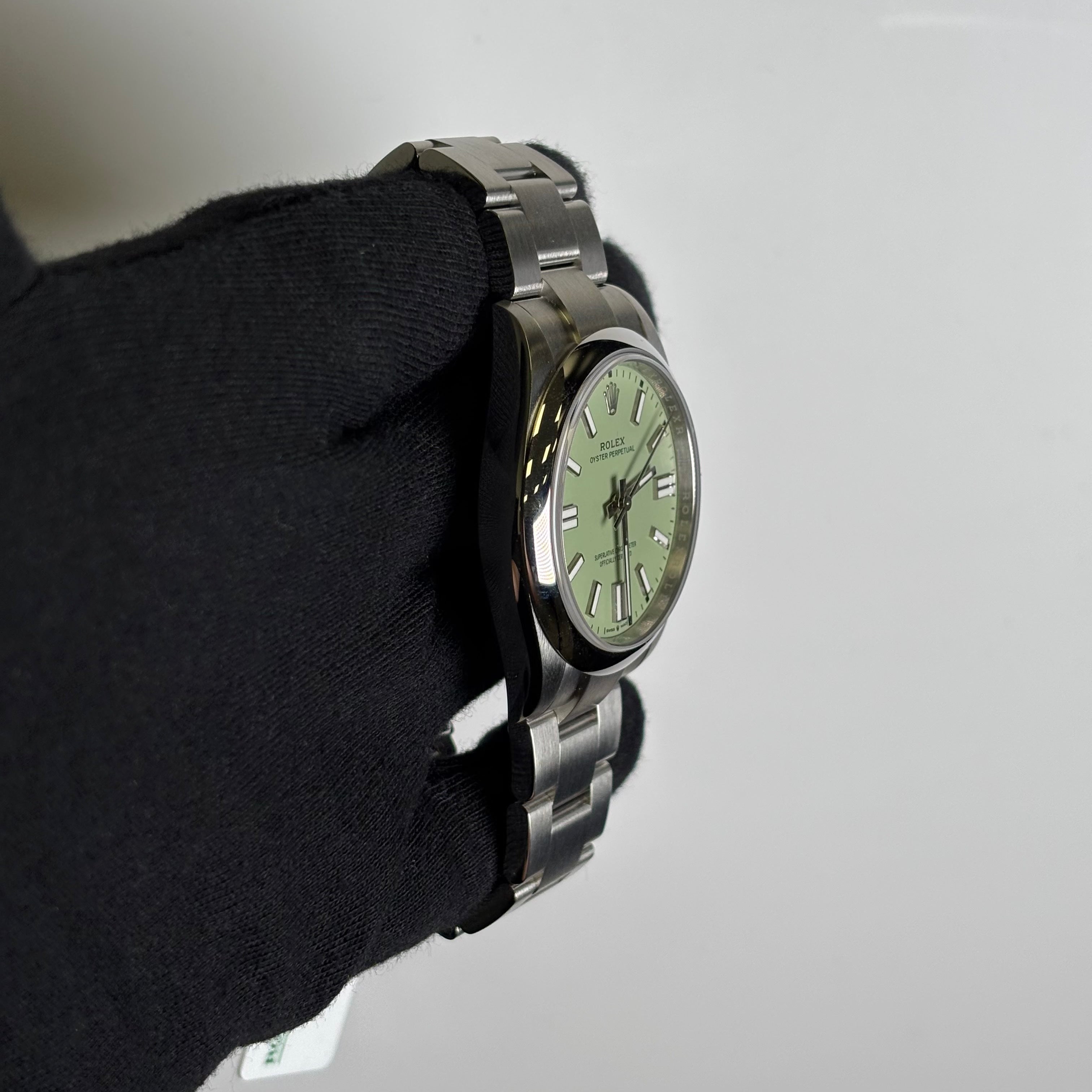 Rolex Oyster Perpetual 41mm Pistachio Dial Watch Ref# 134300 - Happy Jewelers Fine Jewelry Lifetime Warranty