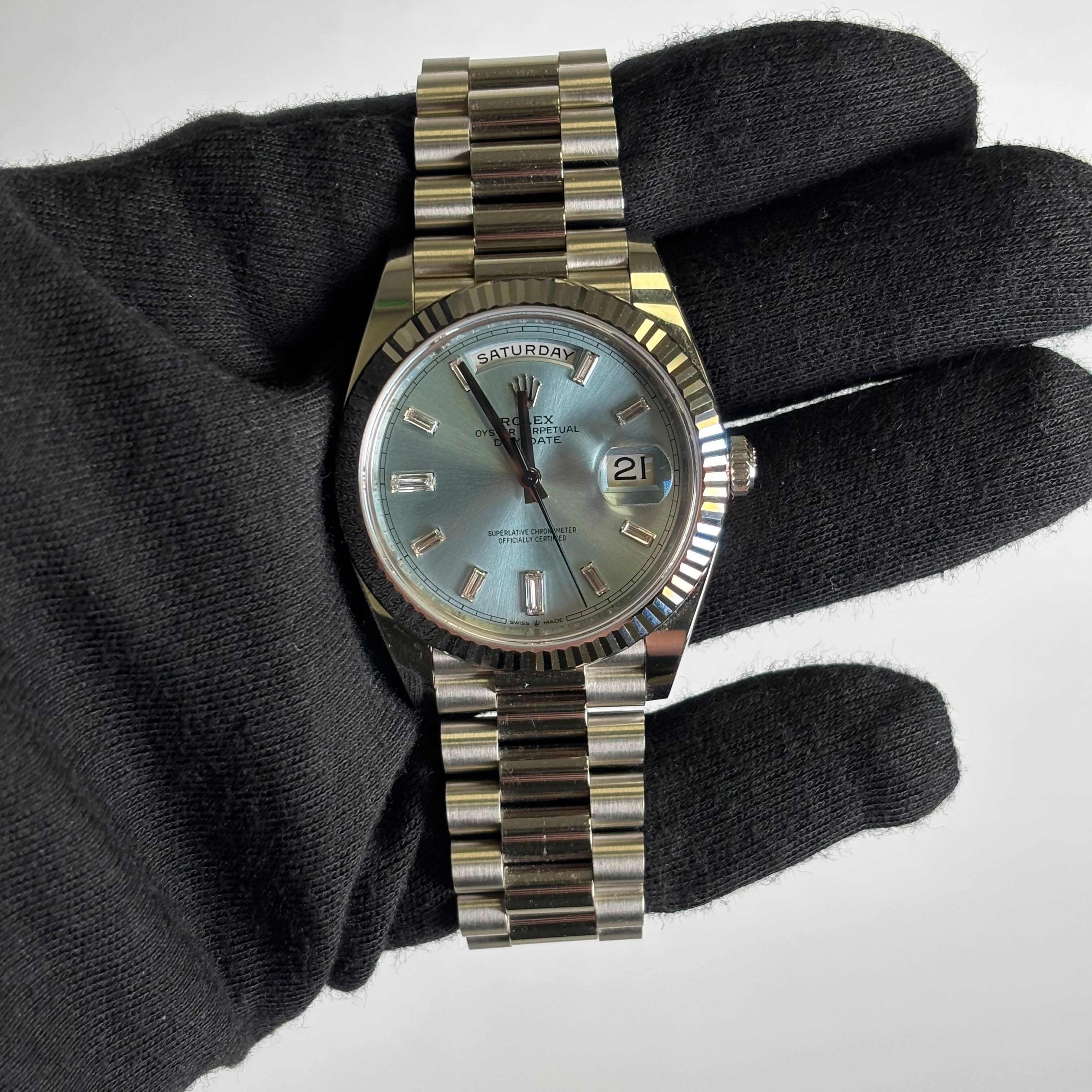 Rolex Day-Date 40mm Blue Dial Watch Ref# 228236 - Happy Jewelers Fine Jewelry Lifetime Warranty