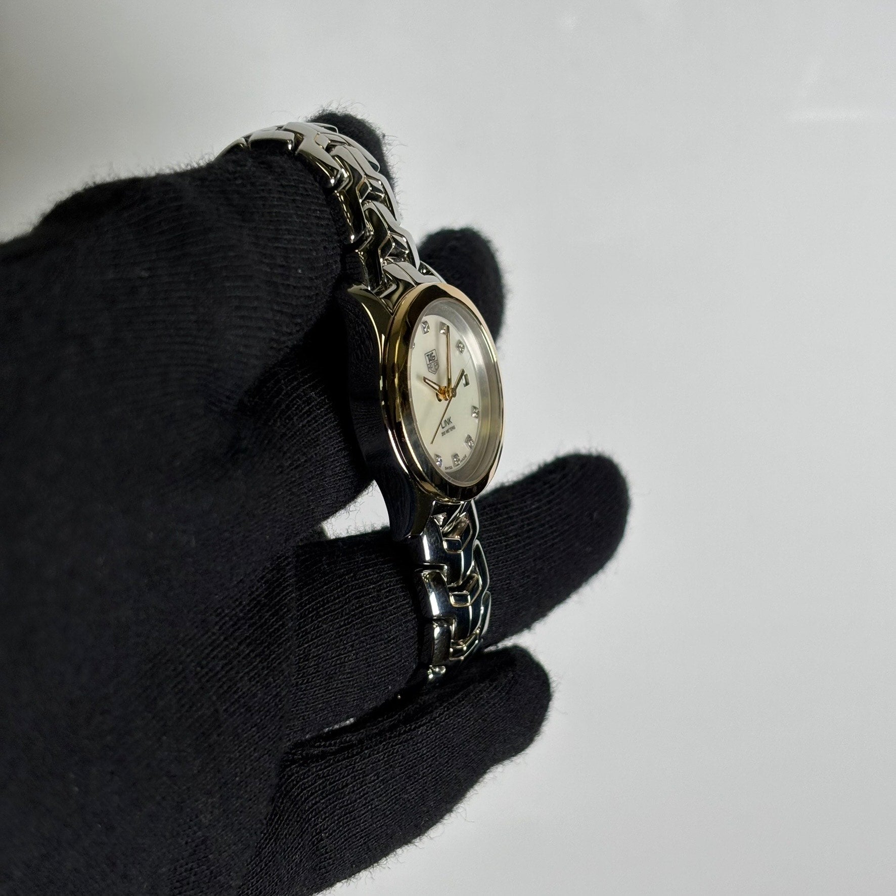 Tag Heuer Link 27mm MOP Dial Watch Ref# WJF1353 - Happy Jewelers Fine Jewelry Lifetime Warranty
