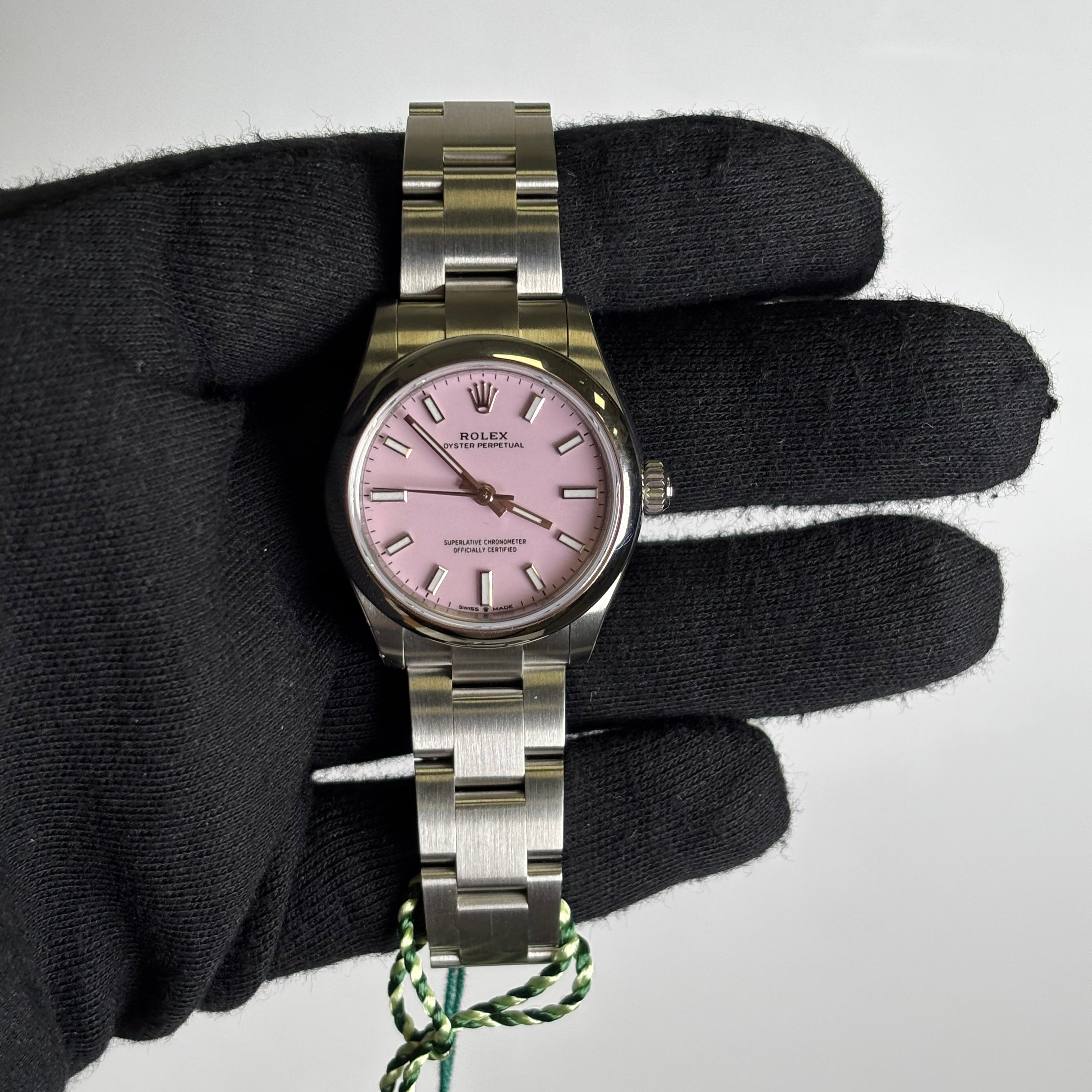 Rolex Oyster Perpetual 31mm Pink Dial Watch Ref# 277200 - Happy Jewelers Fine Jewelry Lifetime Warranty