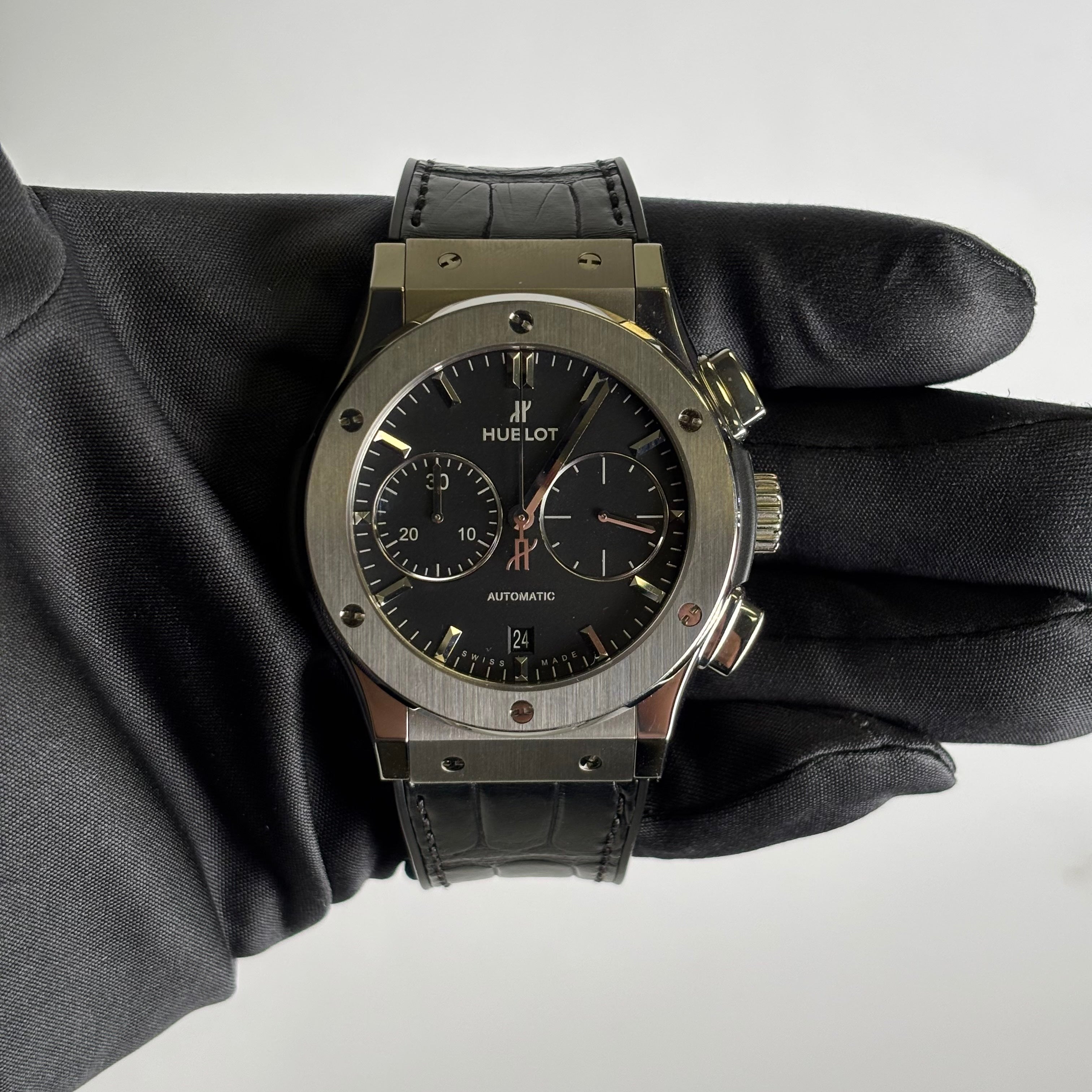Hublot Classic Fusion 45mm Black Dial Watch Ref# 521.NX.1171.LR - Happy Jewelers Fine Jewelry Lifetime Warranty