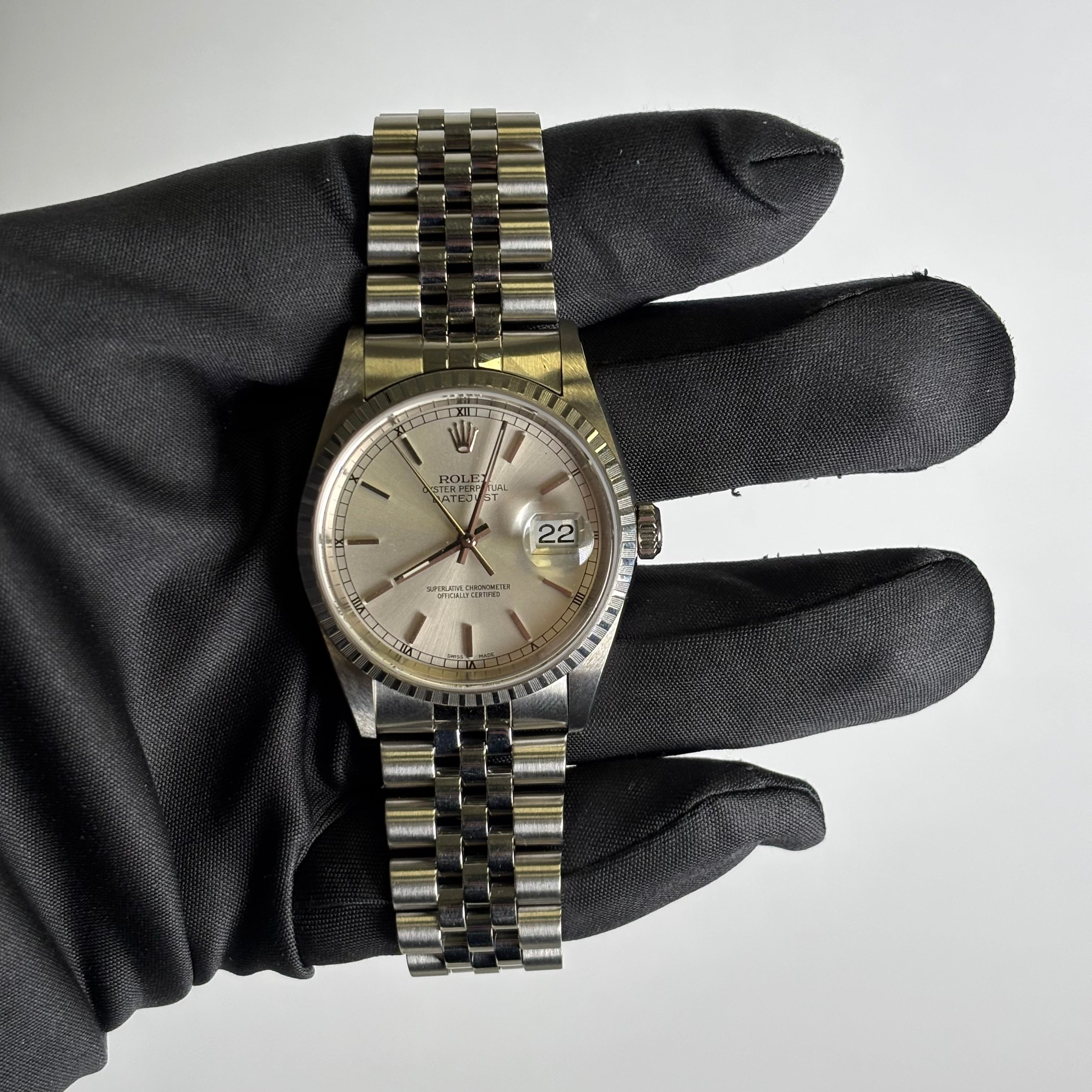 Rolex Datejust 36mm Silver Dial Watch Ref# 16220 - Happy Jewelers Fine Jewelry Lifetime Warranty