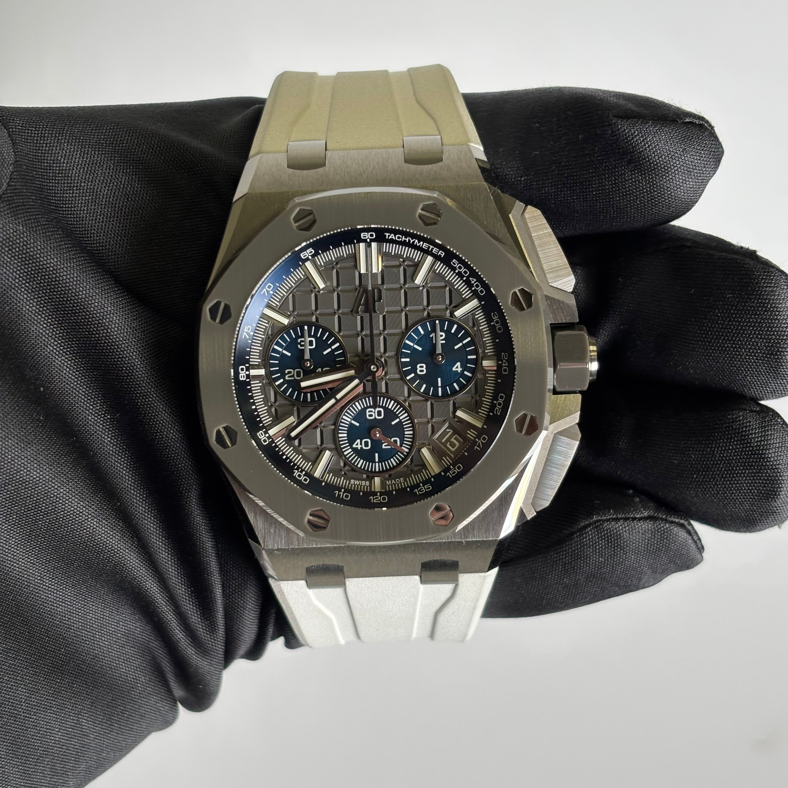 Audemars Piguet Royal Oak 43mm Grey Dial Watch Ref# 26420IO.OO.A009CA.01 - Happy Jewelers Fine Jewelry Lifetime Warranty