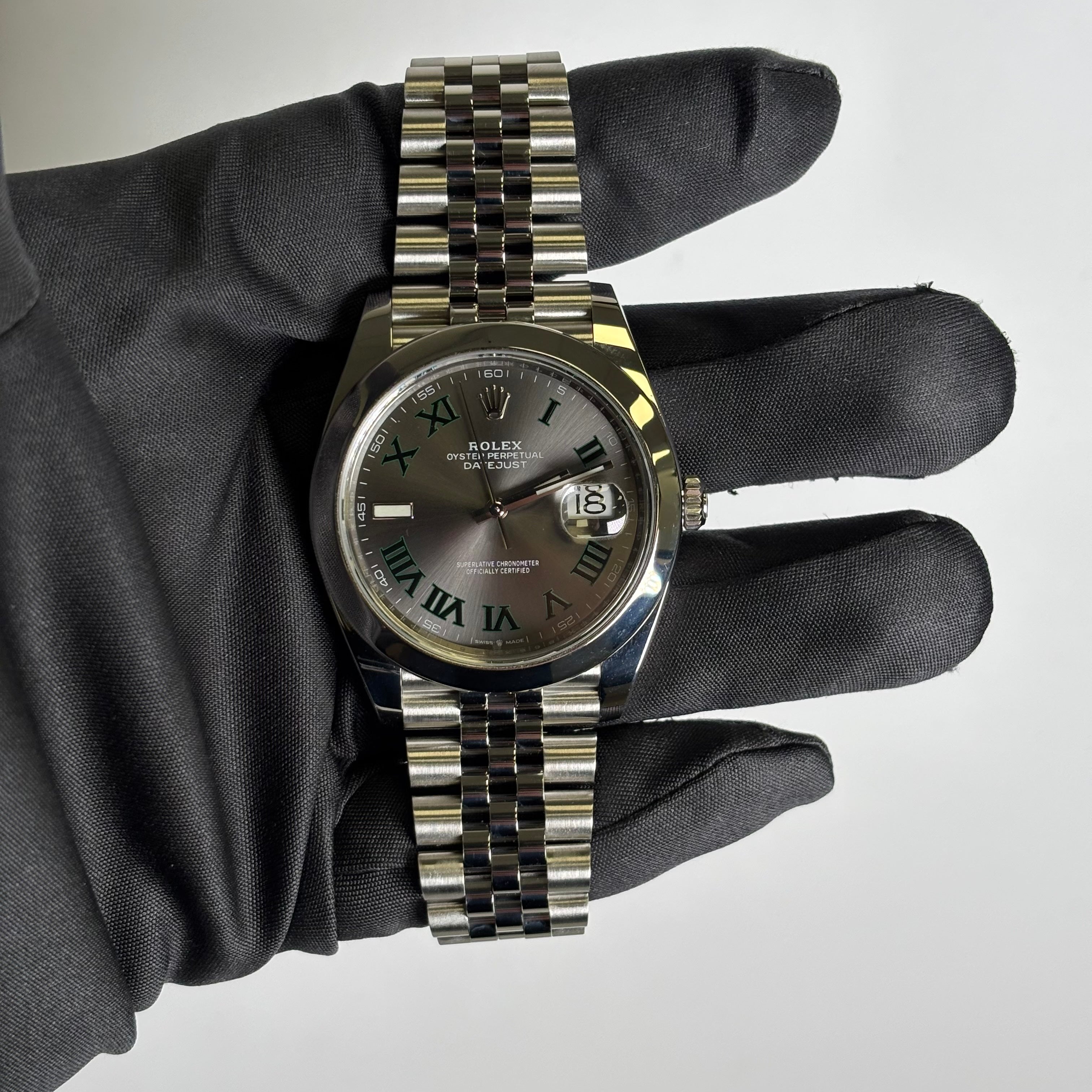 Rolex Datejust 41mm Wimbledon Dial Watch Ref# 126300 - Happy Jewelers Fine Jewelry Lifetime Warranty