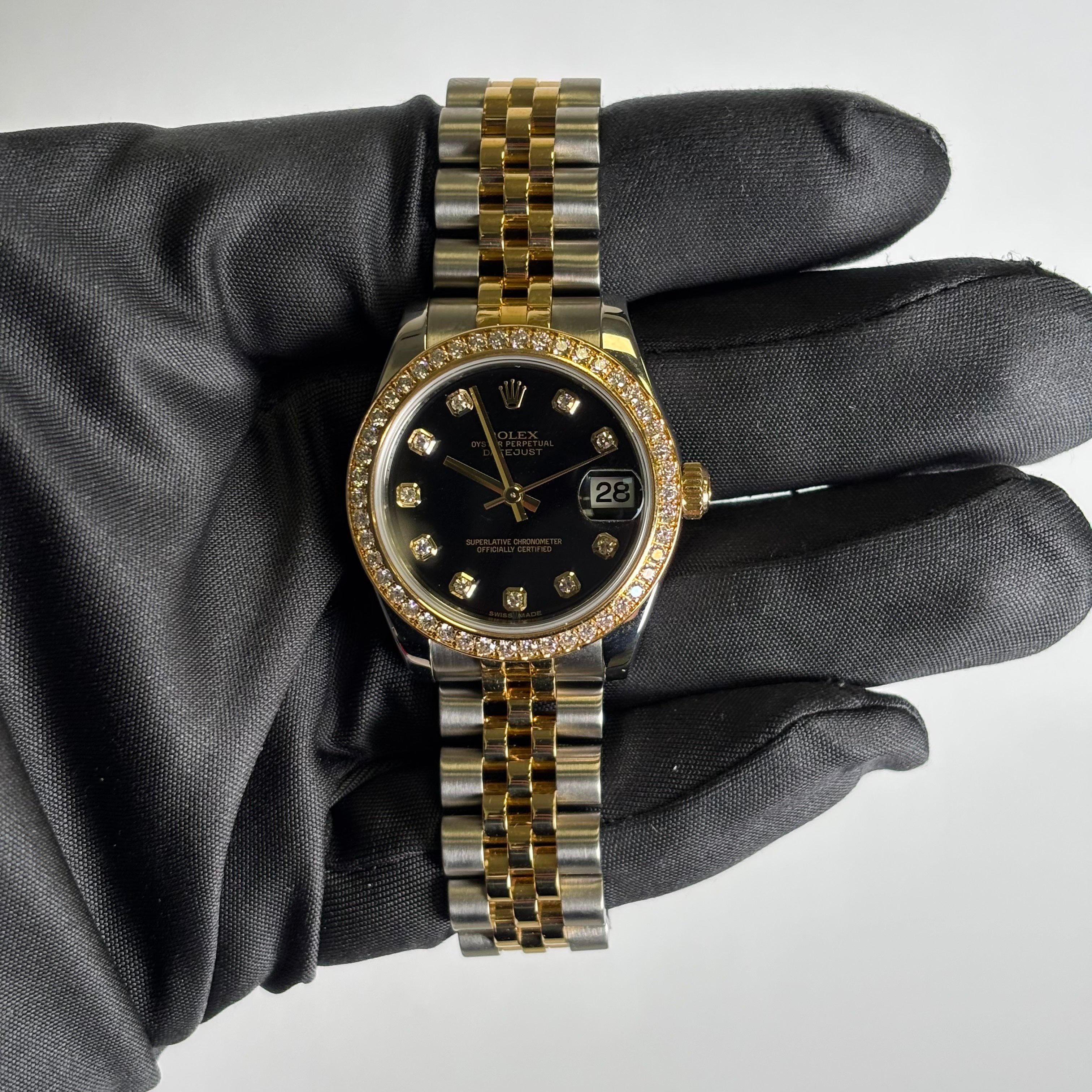 Rolex Datejust 31mm Black Dial Watch Ref# 178383 - Happy Jewelers Fine Jewelry Lifetime Warranty