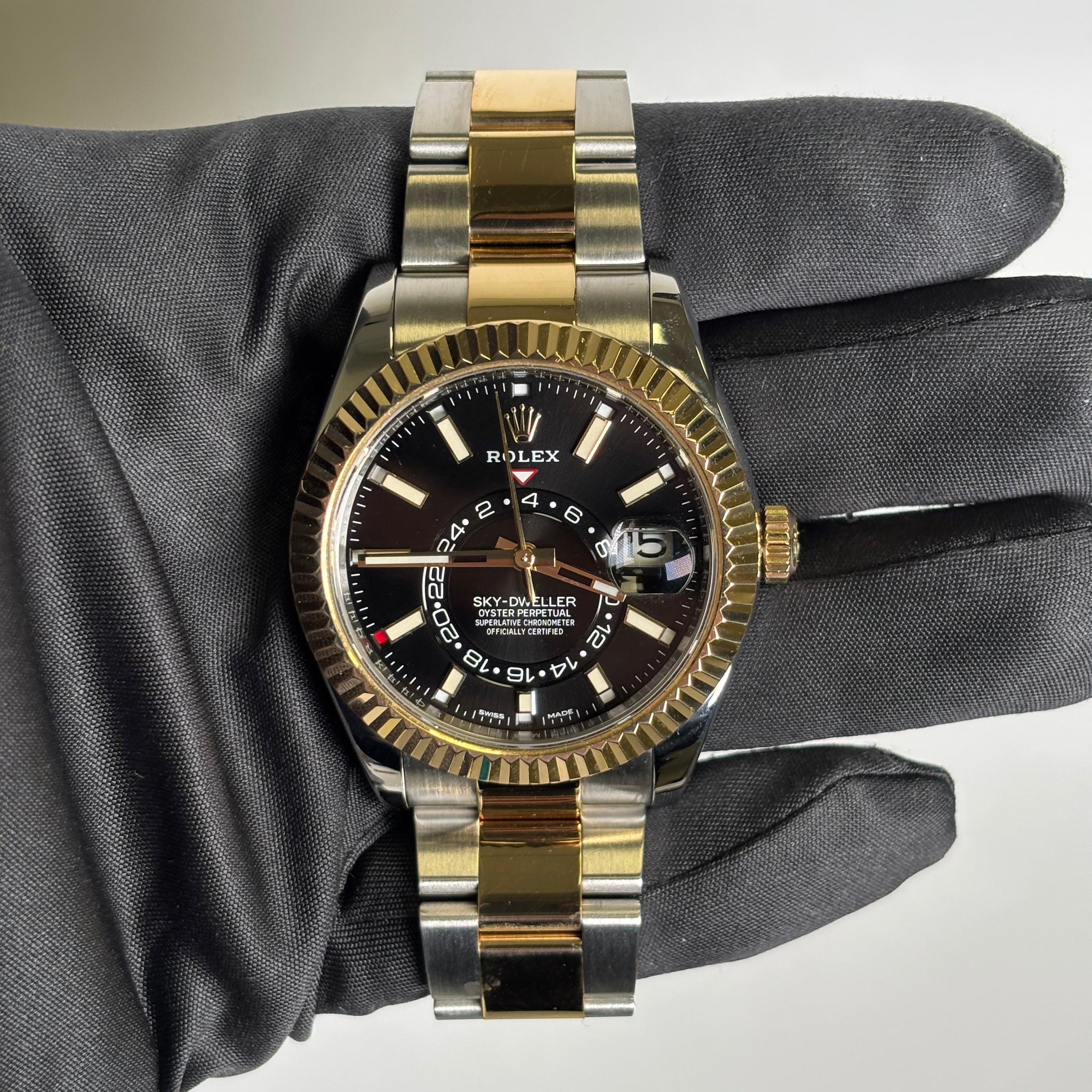 Rolex Sky-Dweller 42mm Black Dial Watch Ref# 326933 - Happy Jewelers Fine Jewelry Lifetime Warranty