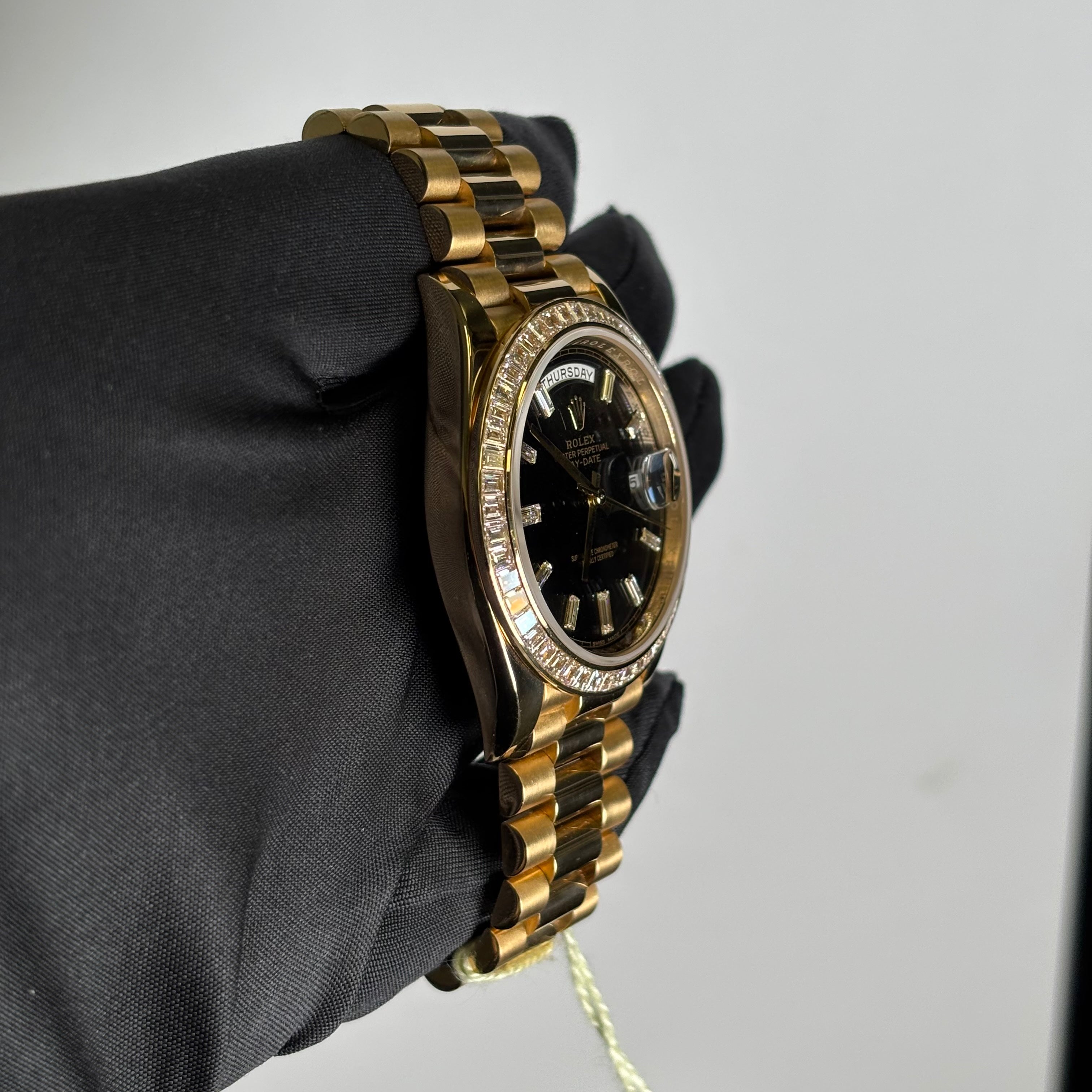 Rolex Day-Date 40mm Black Dial Watch Ref# 228398TBR - Happy Jewelers Fine Jewelry Lifetime Warranty