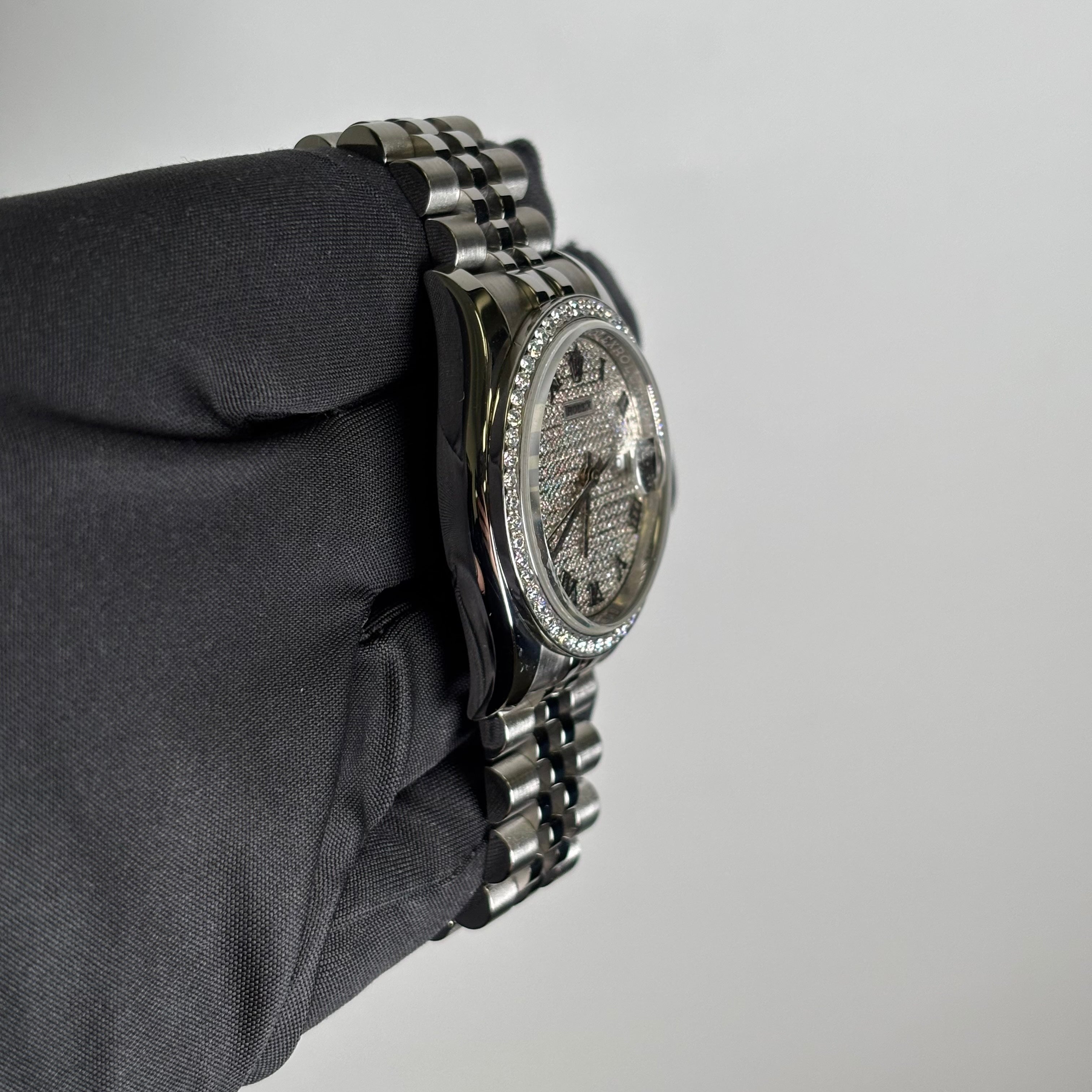 Rolex Datejust 36mm Pave Dial Watch Ref# 116200 - Happy Jewelers Fine Jewelry Lifetime Warranty