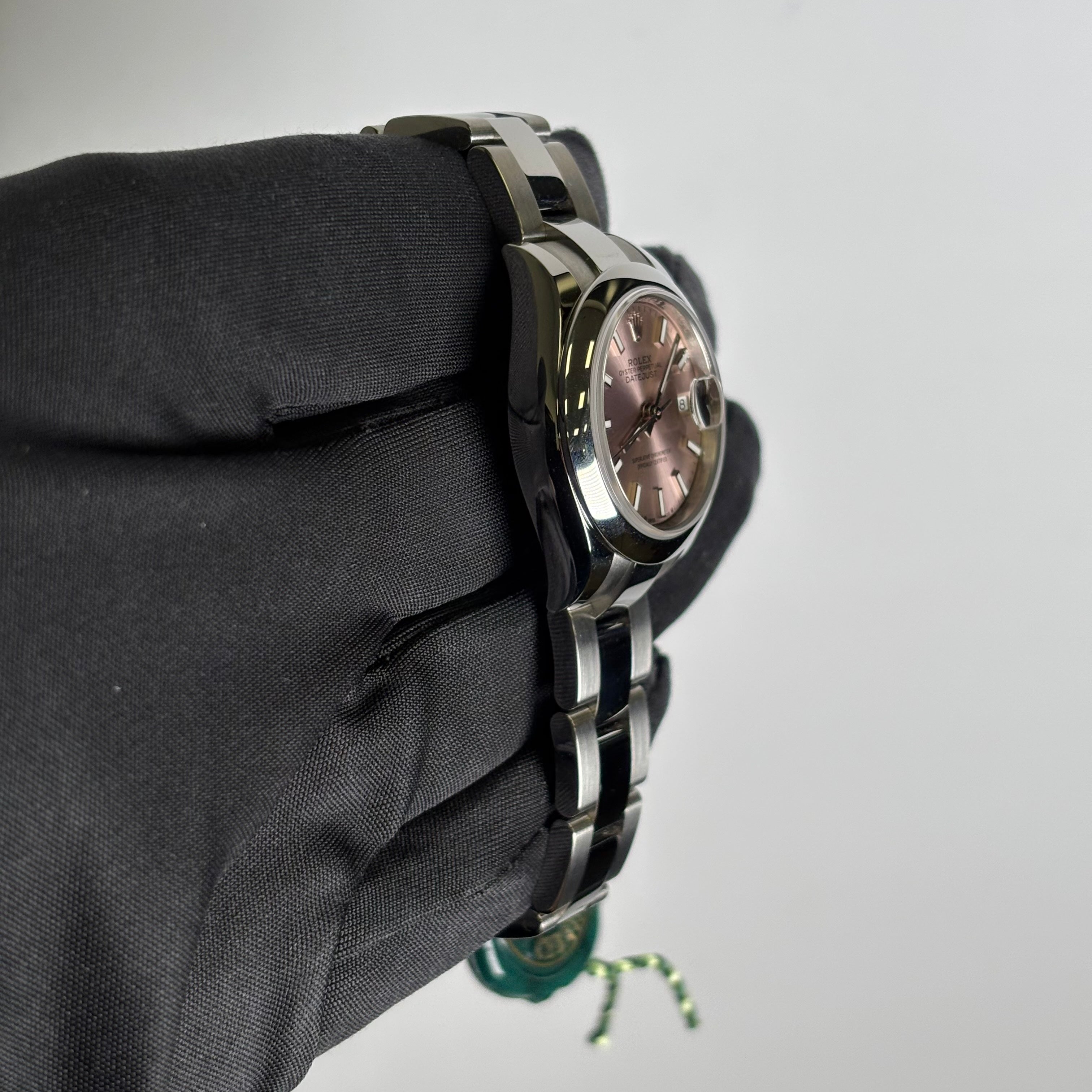 Rolex Datejust 28mm Pink Stick Dial Watch Ref# 279160 - Happy Jewelers Fine Jewelry Lifetime Warranty