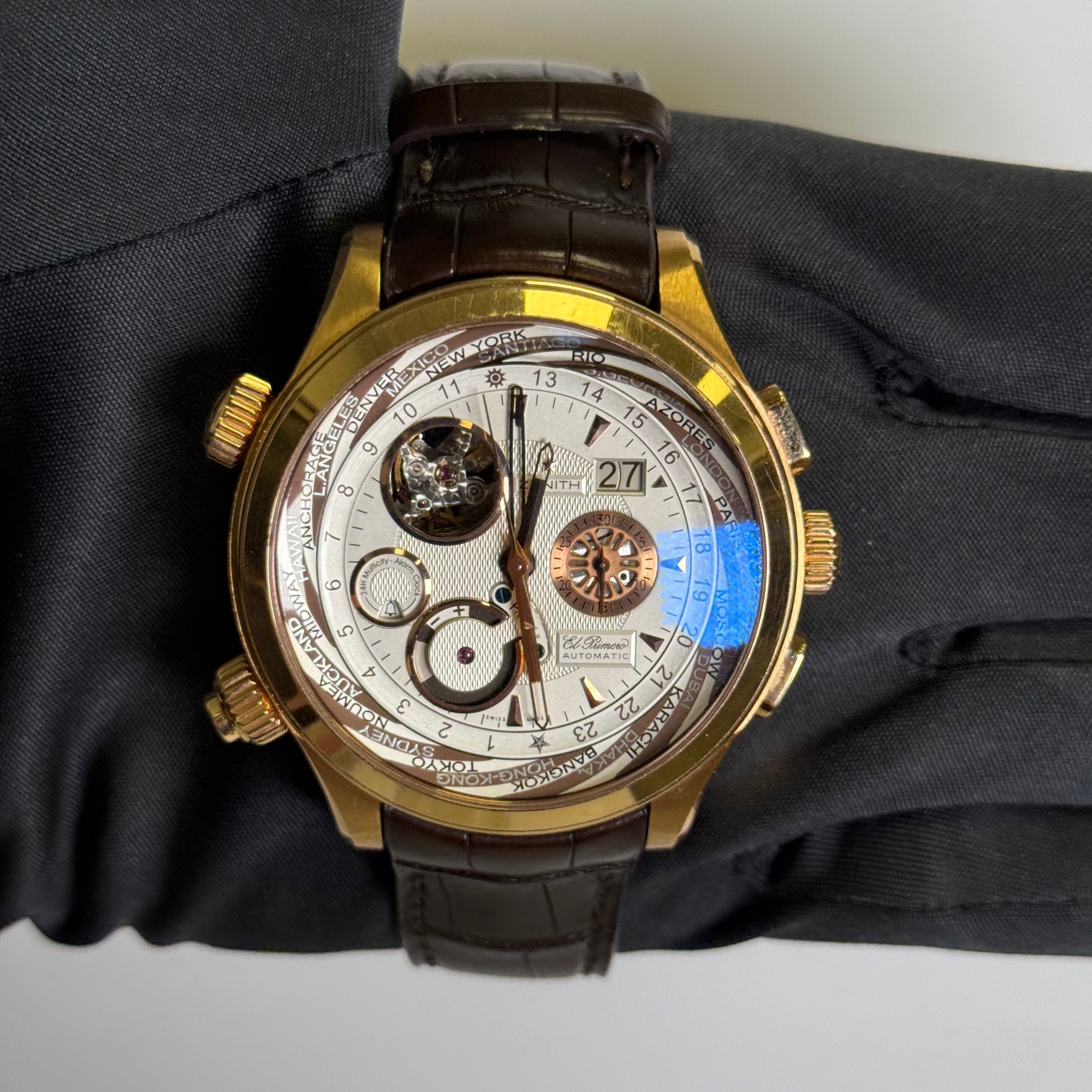 Zenith El Primero 46mm White Dial Watch Ref# 18.0520.4046 - Happy Jewelers Fine Jewelry Lifetime Warranty