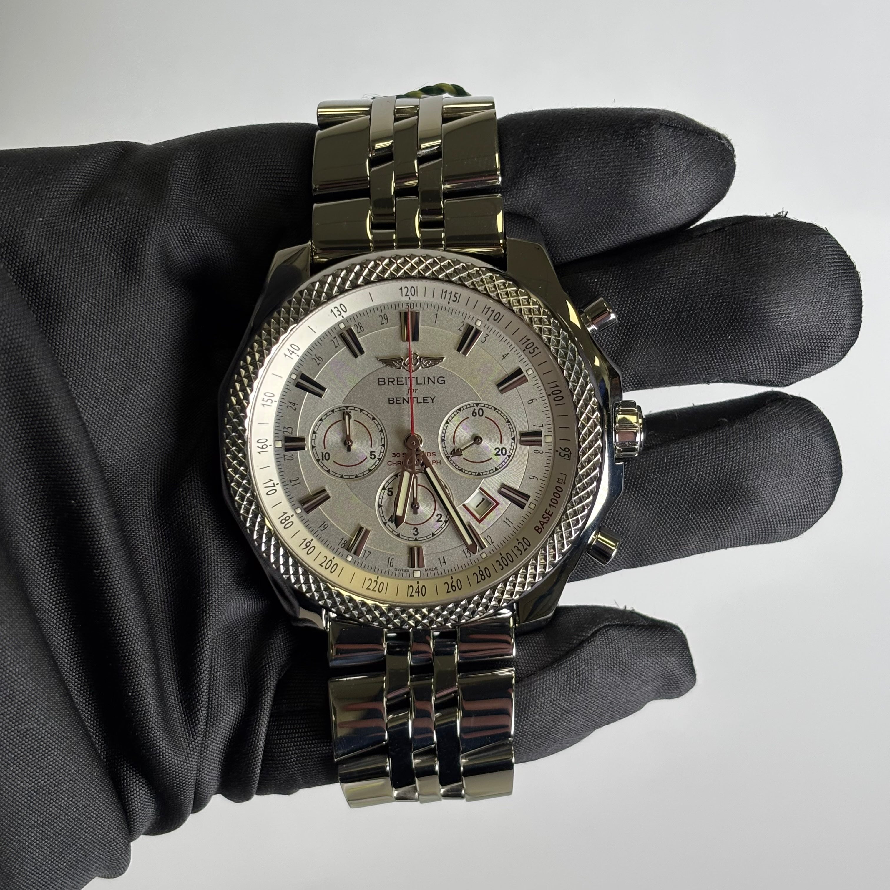Breitling Bentley 49mm Silver Dial Watch Ref# A2536624/BB09 - Happy Jewelers Fine Jewelry Lifetime Warranty