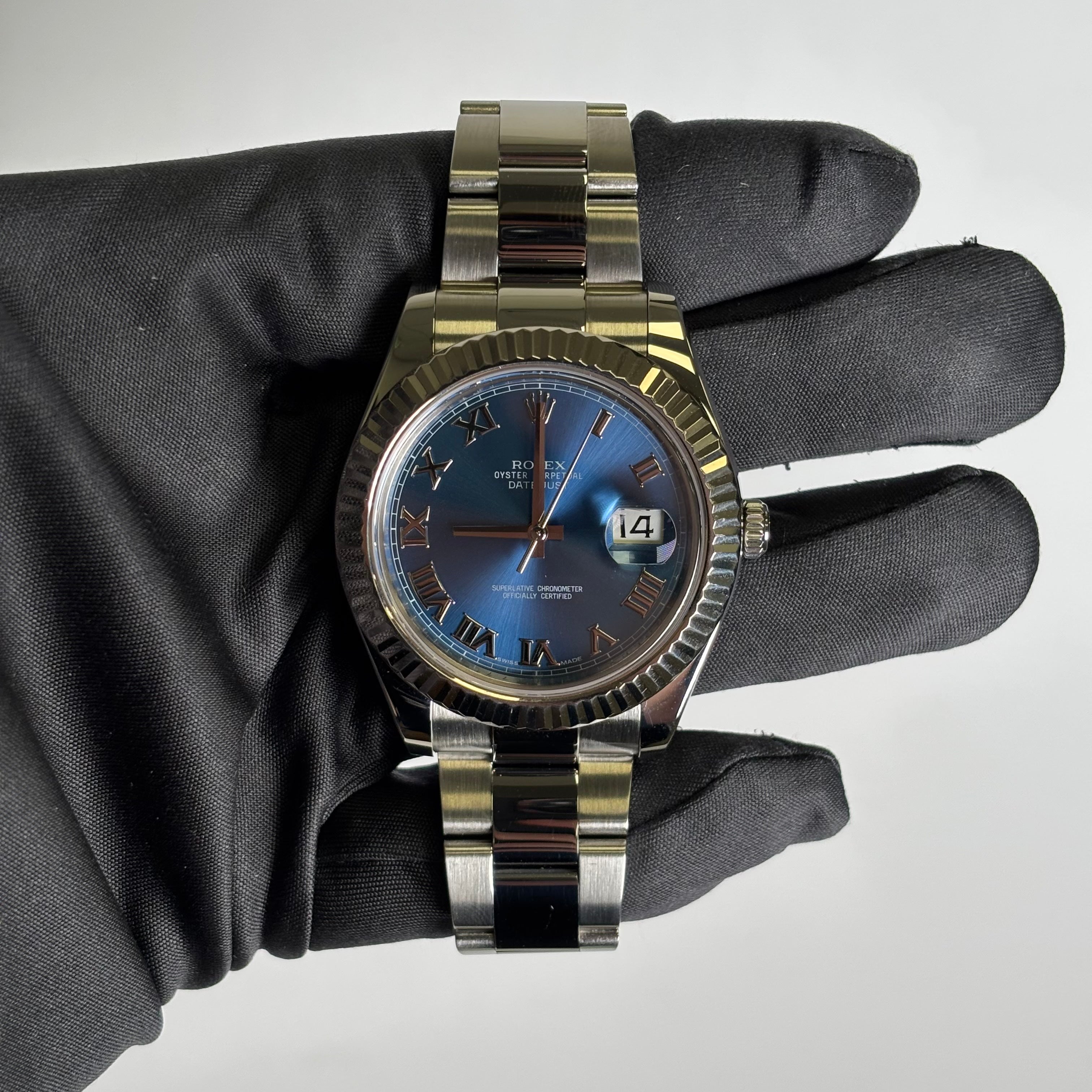 Rolex Datejust 41mm Blue Dial Watch Ref# 116334 - Happy Jewelers Fine Jewelry Lifetime Warranty