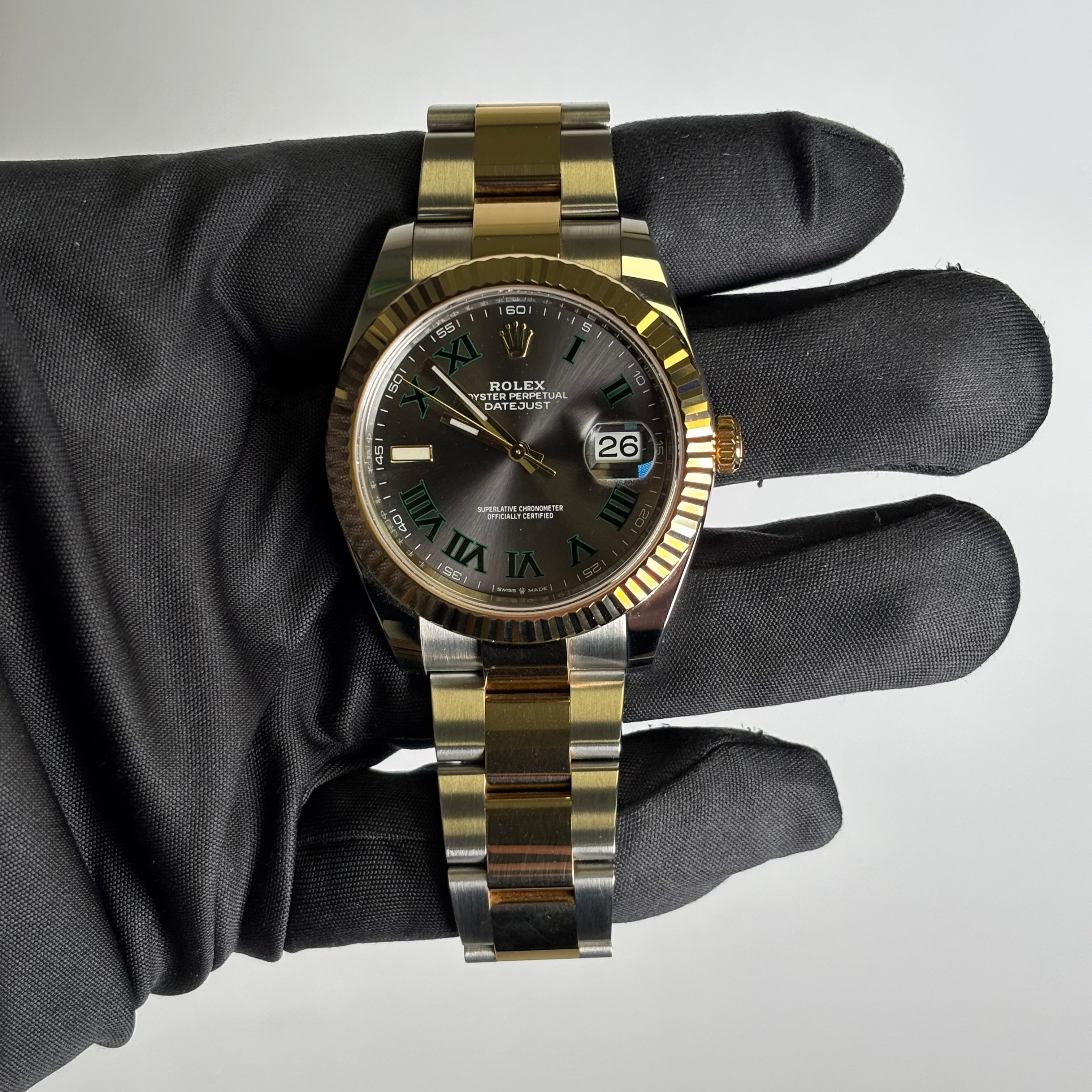 Rolex Datejust 41mm Wimbledon Dial Watch Ref# 126333 - Happy Jewelers Fine Jewelry Lifetime Warranty