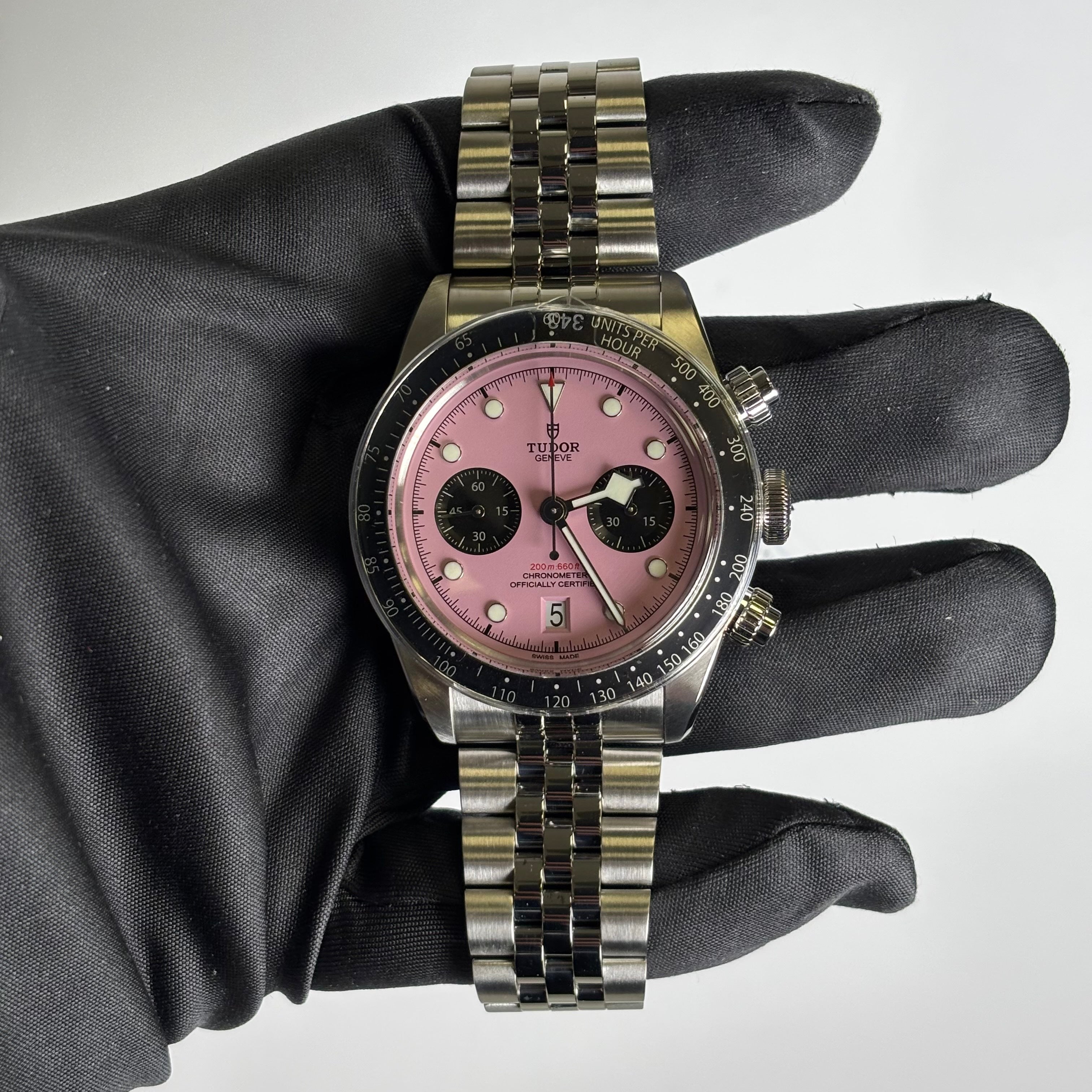 Tudor Black Bay 41mm Pink Dial Watch Ref# 79360N - Happy Jewelers Fine Jewelry Lifetime Warranty