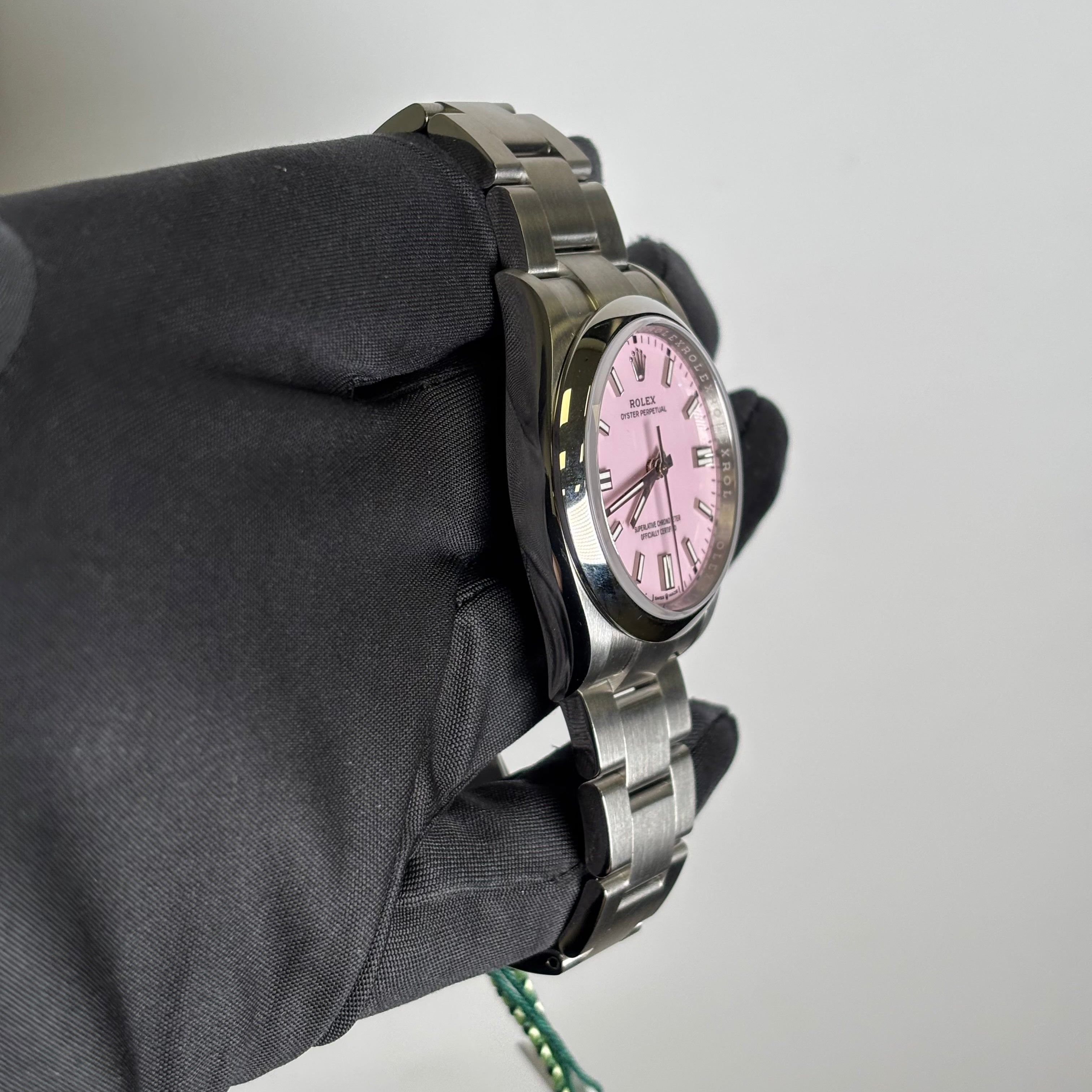 Rolex Oyster Perpetual 36mm Pink Dial Watch Ref# 126000 - Happy Jewelers Fine Jewelry Lifetime Warranty