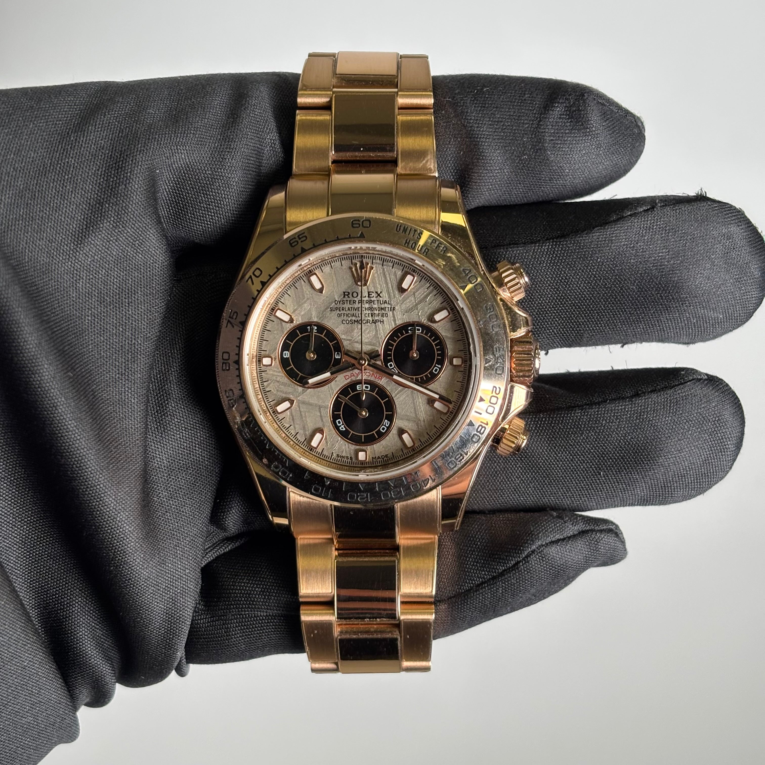 Rolex Daytona 40mm Meteorite Dial Watch Ref# 116505 - Happy Jewelers Fine Jewelry Lifetime Warranty