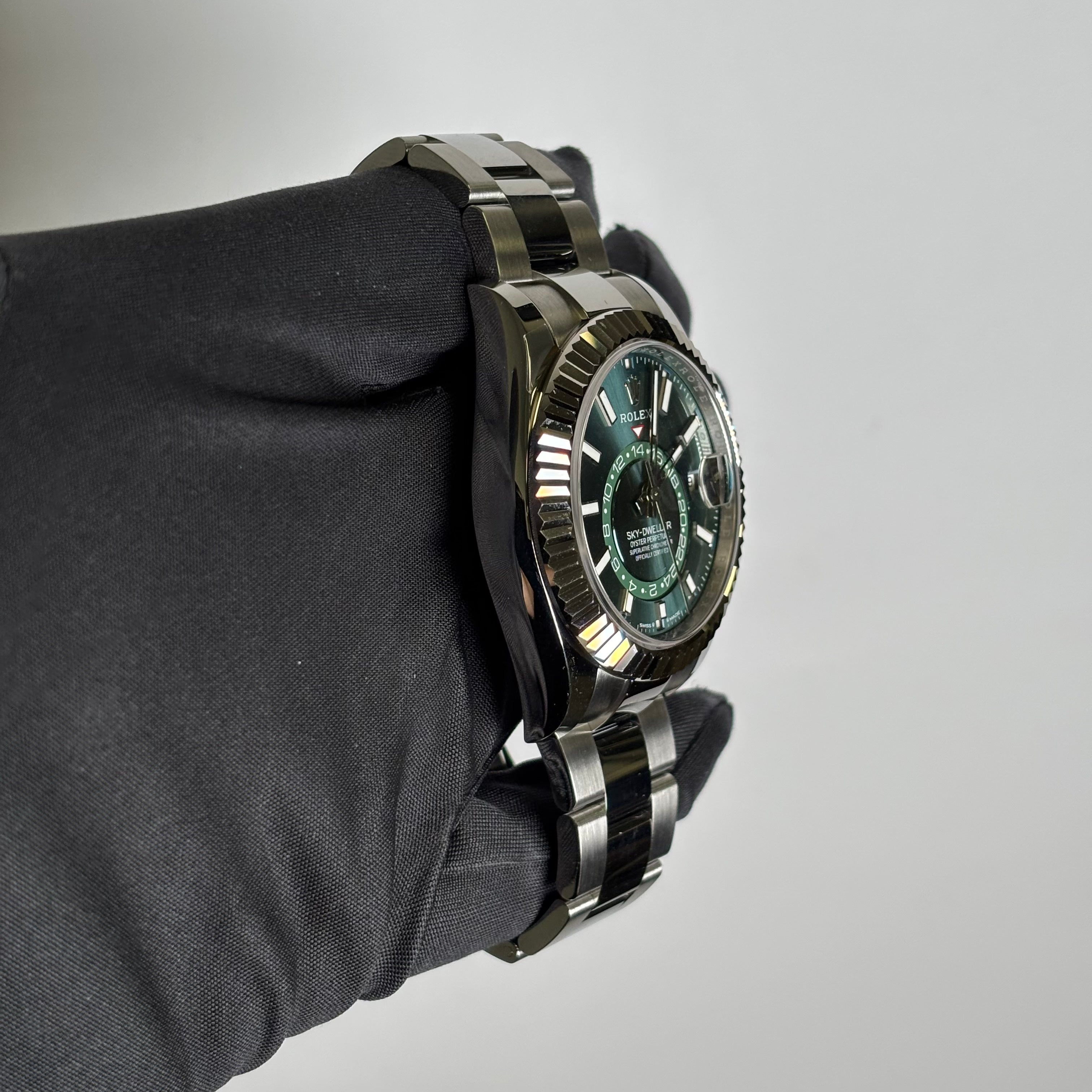 Rolex Sky-Dweller 42mm Green Dial Watch Ref# 336934 - Happy Jewelers Fine Jewelry Lifetime Warranty