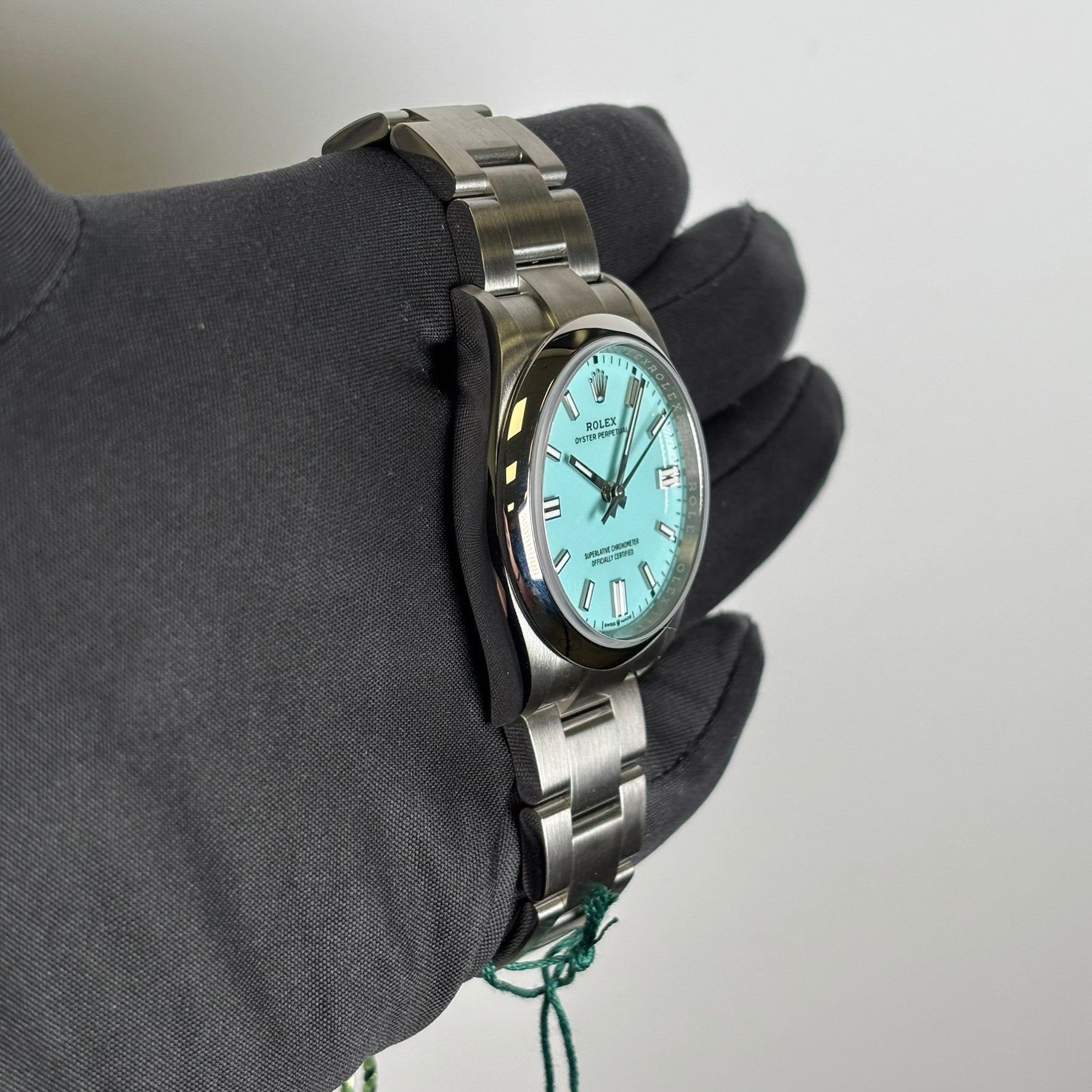 Rolex Oyster Perpetual 36mm Tiffany Dial Watch Ref# 126000 - Happy Jewelers Fine Jewelry Lifetime Warranty