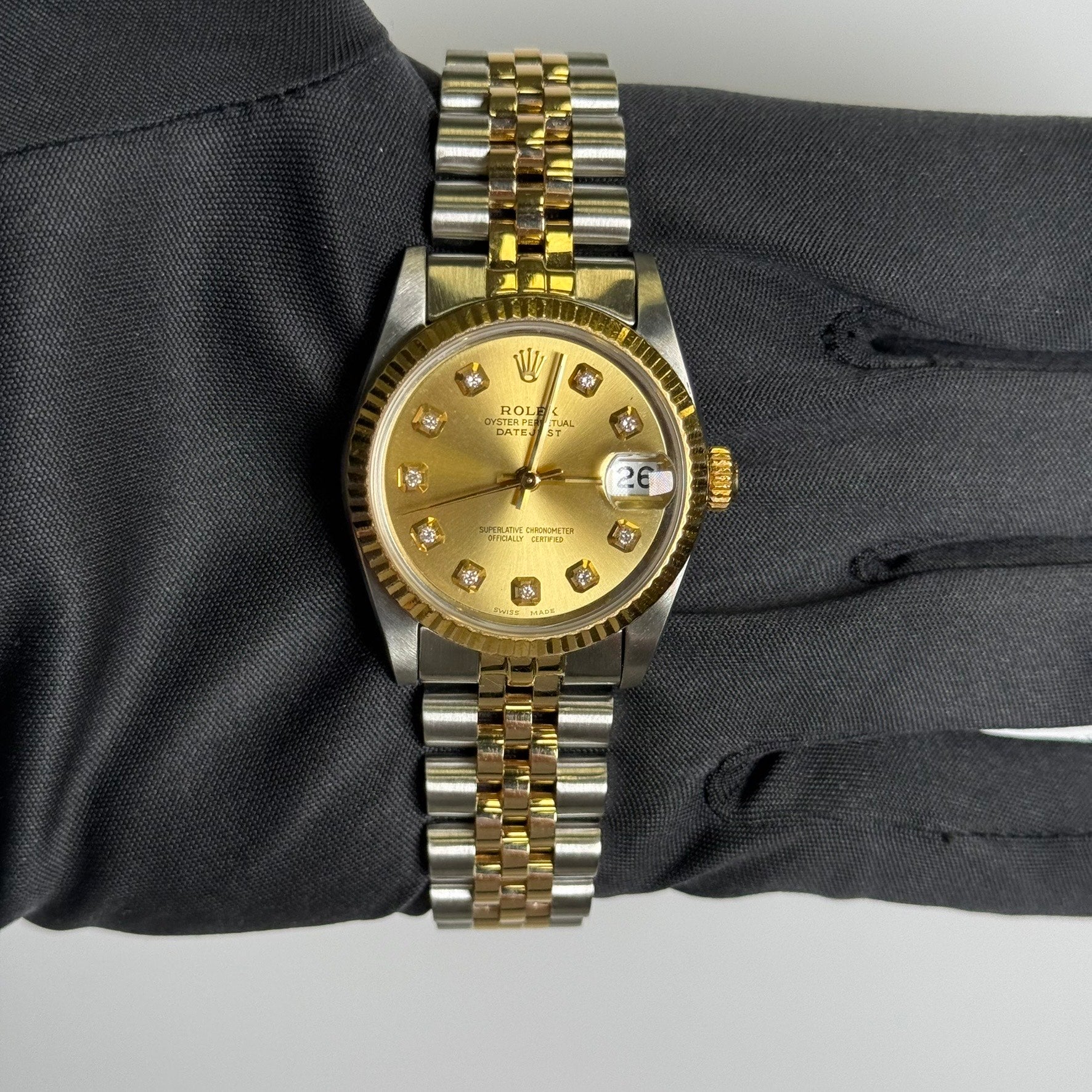 Rolex Datejust 31mm Champagne Dial Watch Ref# 68273 - Happy Jewelers Fine Jewelry Lifetime Warranty