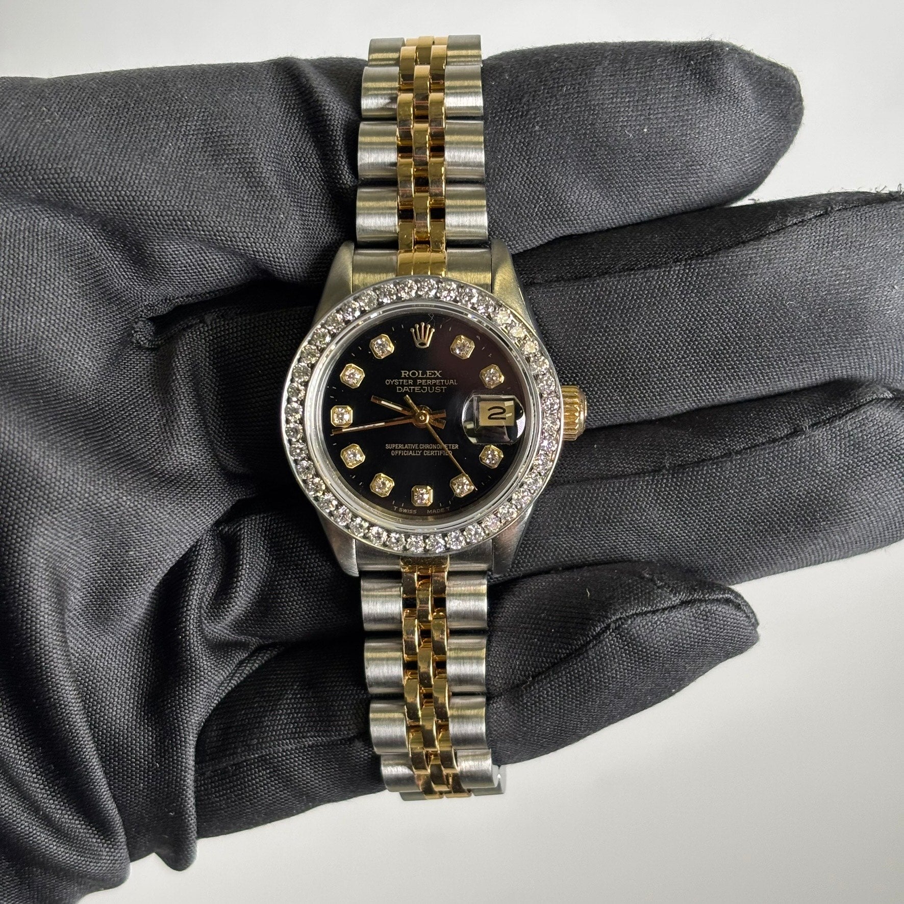 Rolex Datejust 26mm Black Dial Watch Ref# 69173 - Happy Jewelers Fine Jewelry Lifetime Warranty