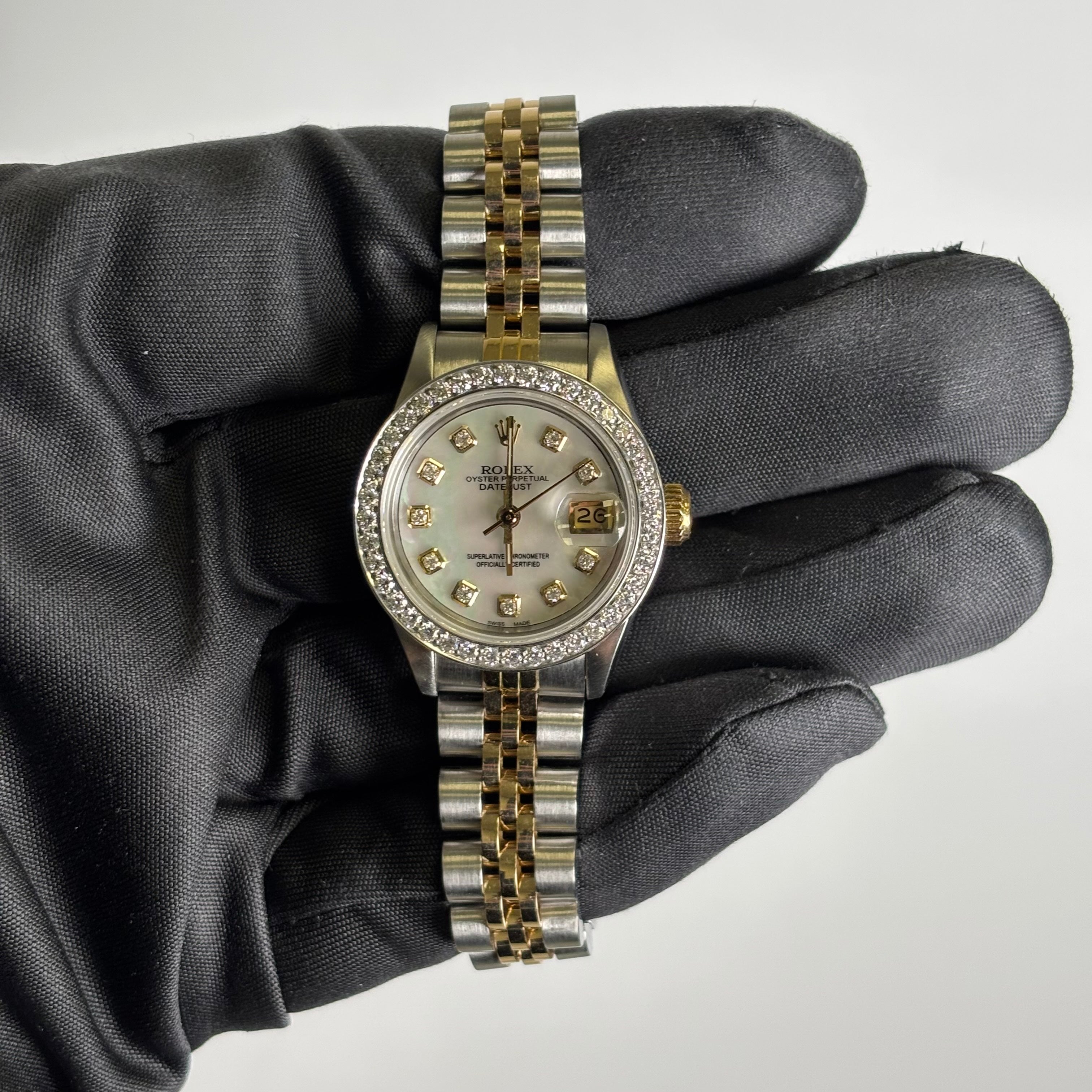 Rolex Datejust 26mm MOP Dial Watch Ref# 69173 - Happy Jewelers Fine Jewelry Lifetime Warranty