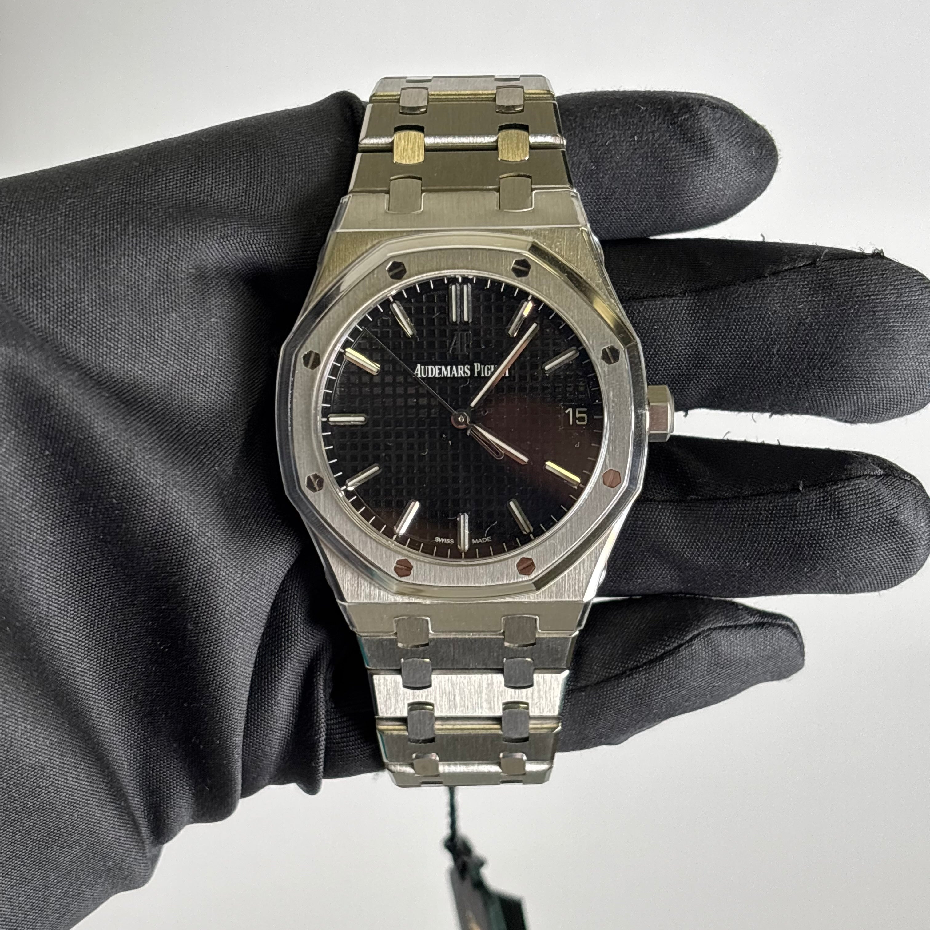 Audemars Piguet Royal Oak 41mm Black Dial Watch Ref# 15500ST.OO.1220ST.03 - Happy Jewelers Fine Jewelry Lifetime Warranty