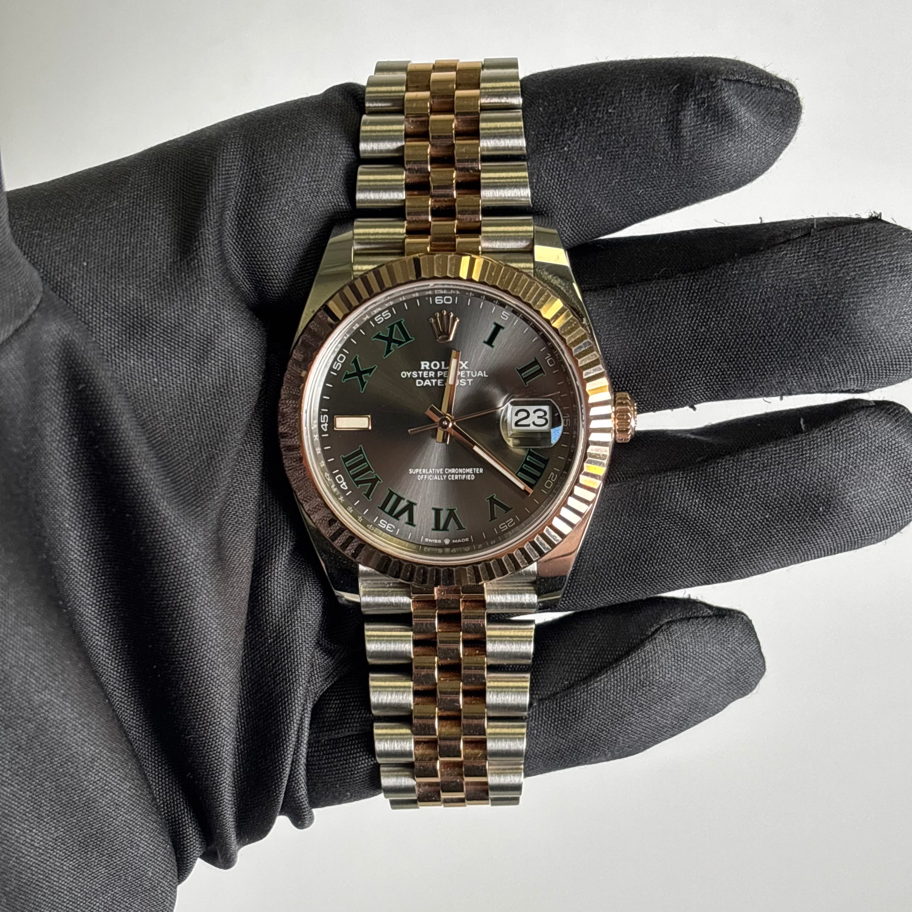 Rolex Datejust 41mm Wimbledon Dial Watch Ref# 126331 - Happy Jewelers Fine Jewelry Lifetime Warranty