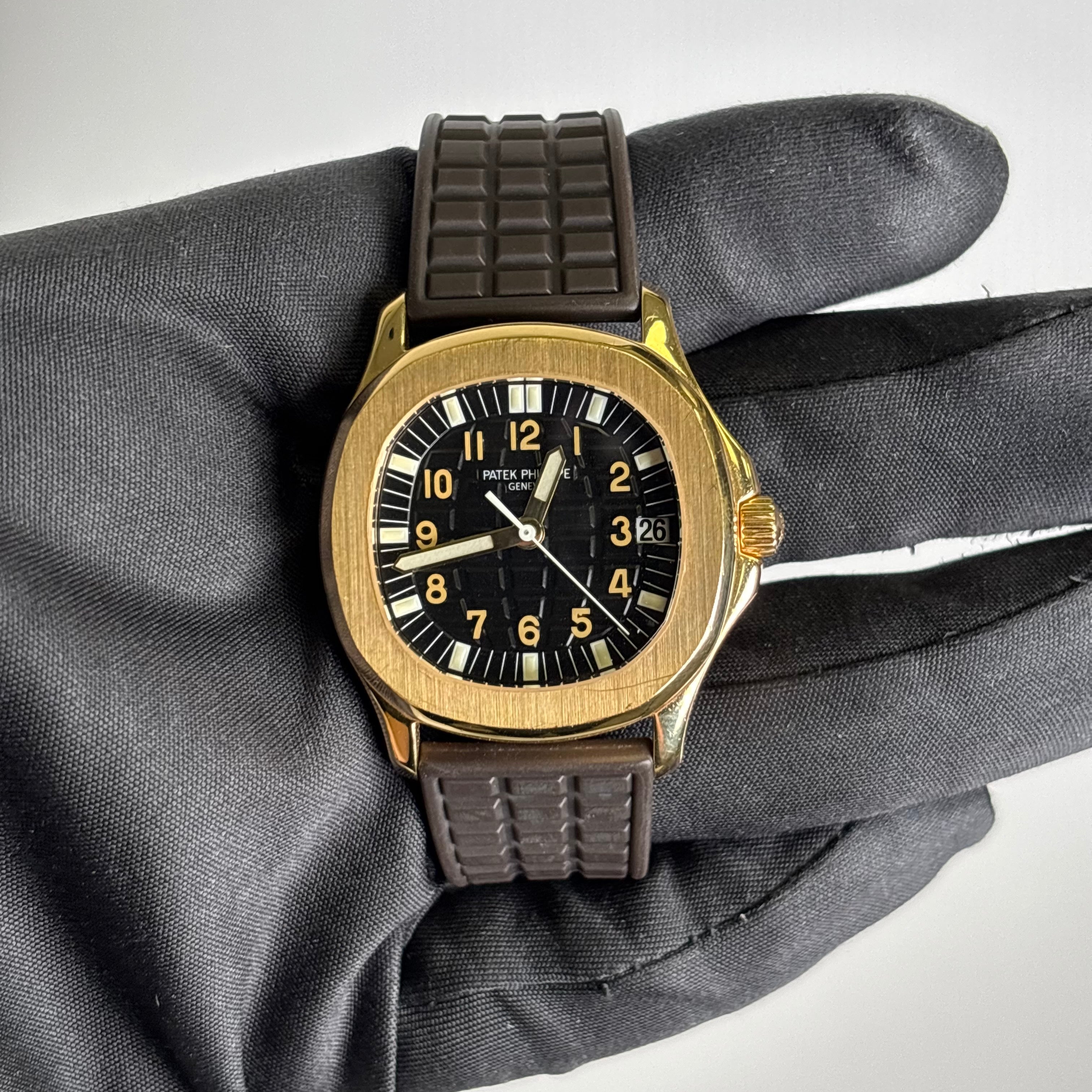 Patek Philippe Aquanaut 34mm Black Dial Watch Ref# 5066/J - Happy Jewelers Fine Jewelry Lifetime Warranty