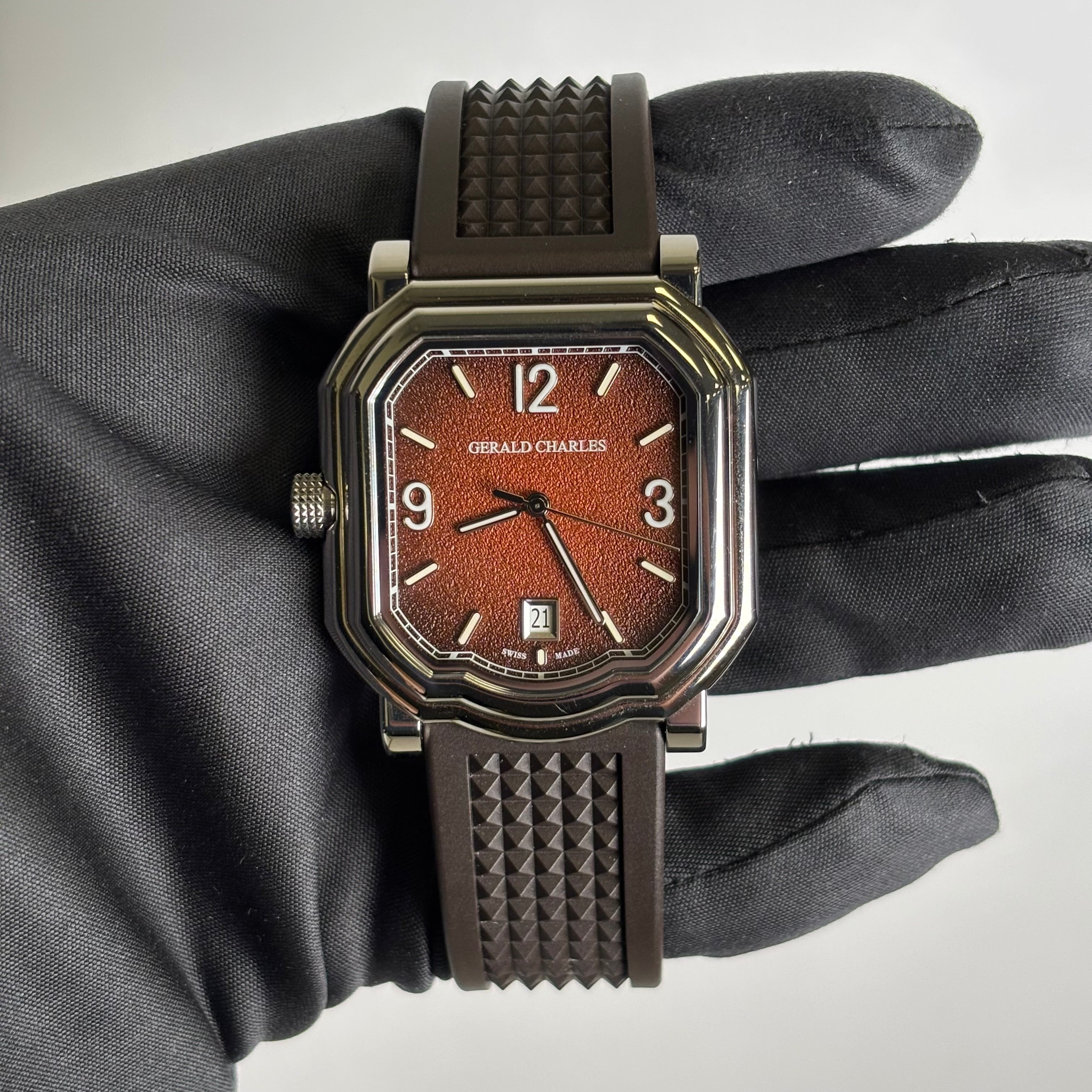 Gerald Charles Sport 39mm Brown Dial Watch Ref# GC2.0-TX-TN-08-GR - Happy Jewelers Fine Jewelry Lifetime Warranty