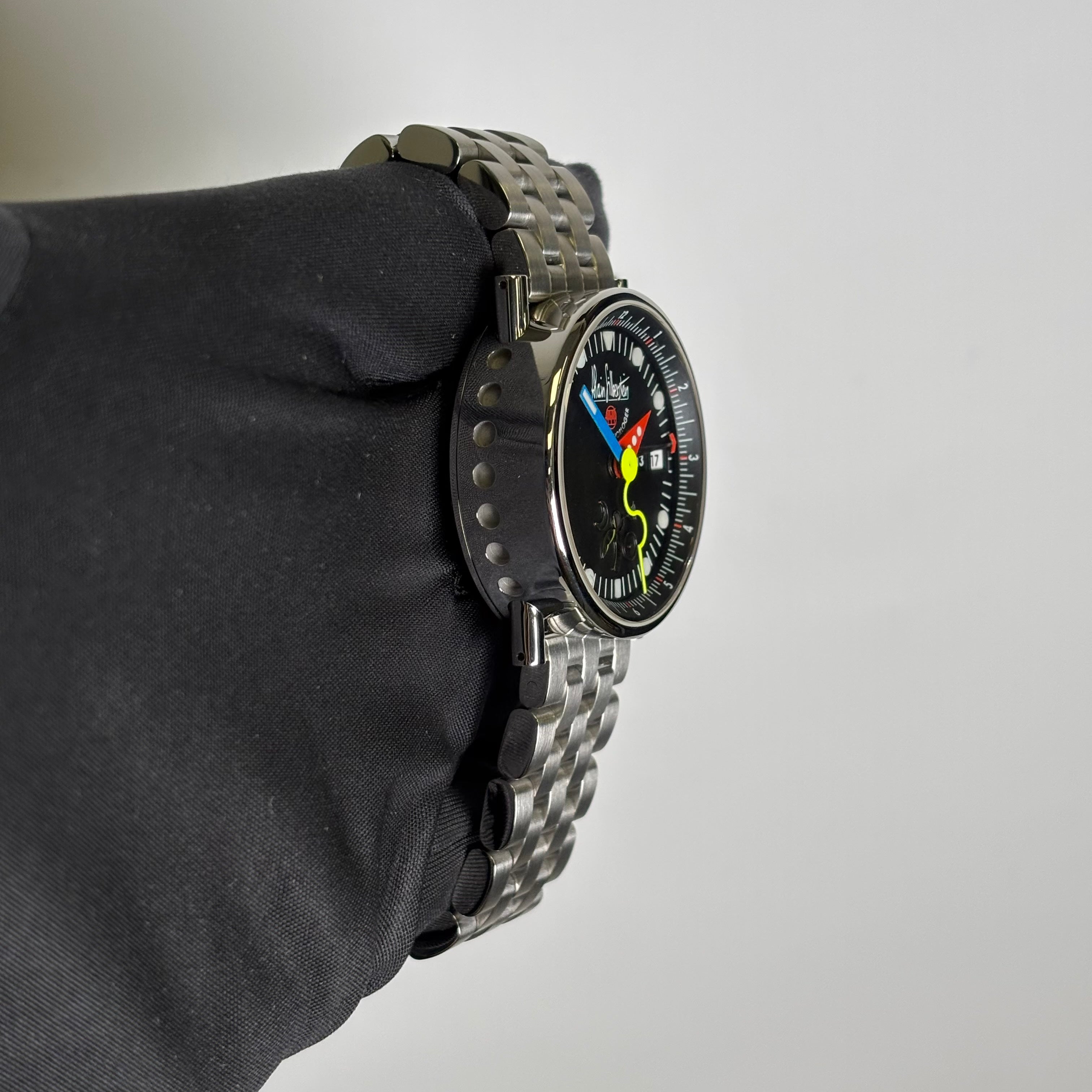 Alain Silberstein Le Revei 36mm Black Dial Watch Ref# 401-305 - Happy Jewelers Fine Jewelry Lifetime Warranty