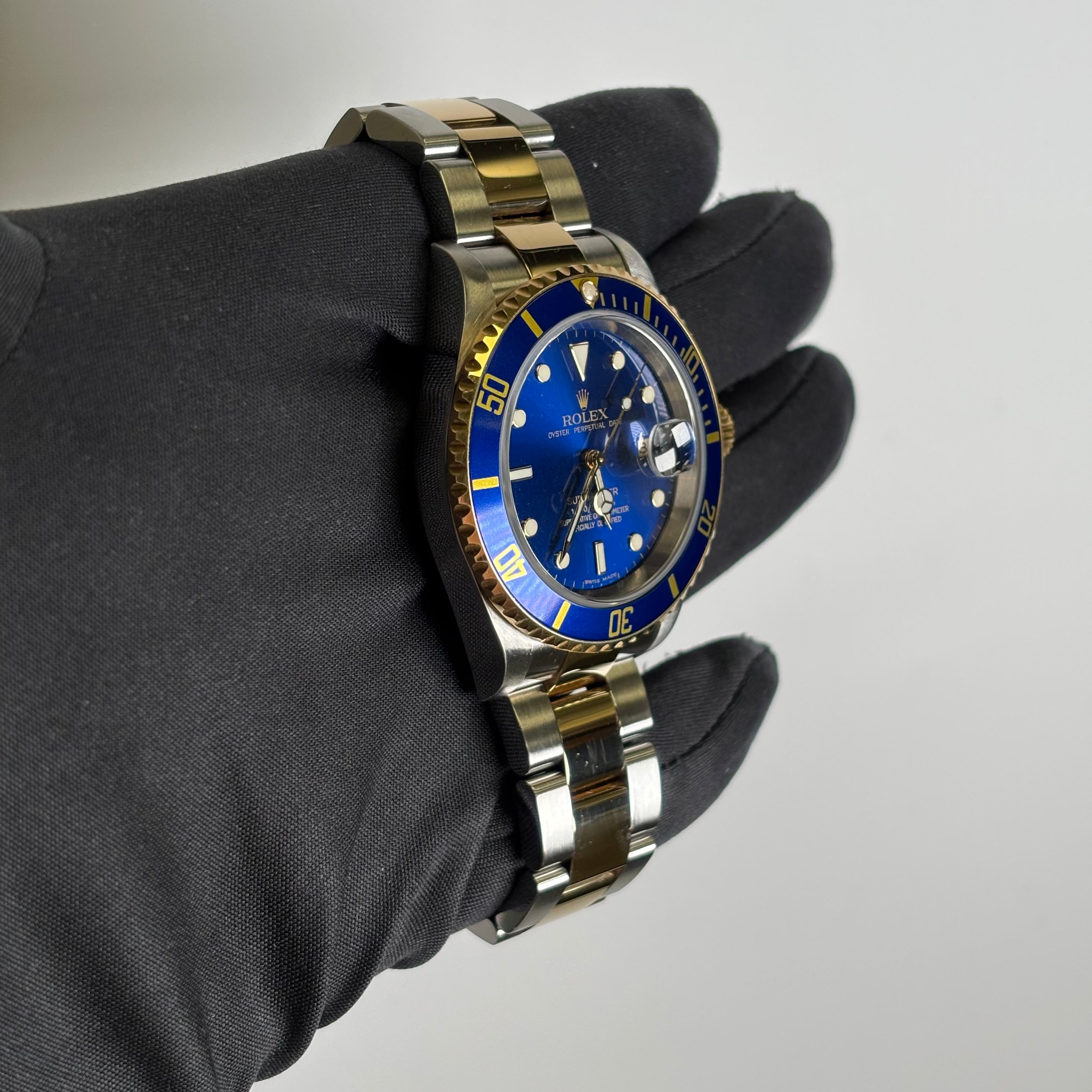 Rolex Submariner 40mm Blue Dial Watch Ref# 16613 - Happy Jewelers Fine Jewelry Lifetime Warranty