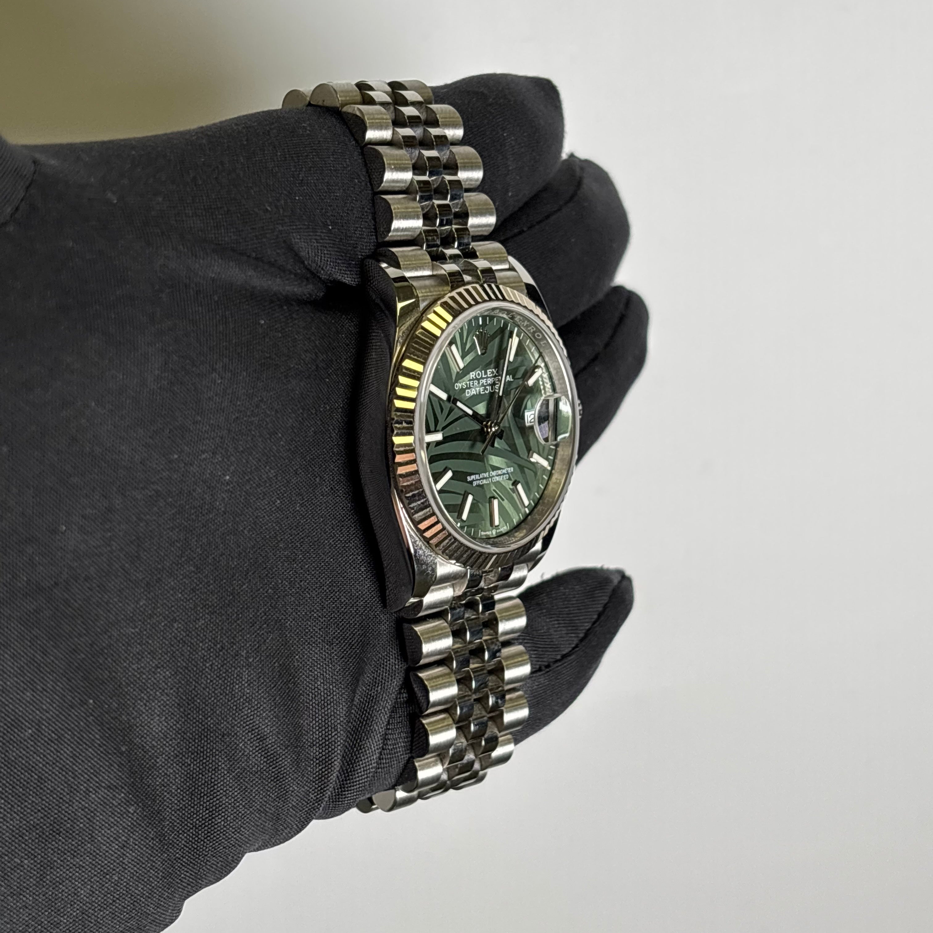 Rolex Datejust 36mm Green Dial Watch Ref# 126234 - Happy Jewelers Fine Jewelry Lifetime Warranty