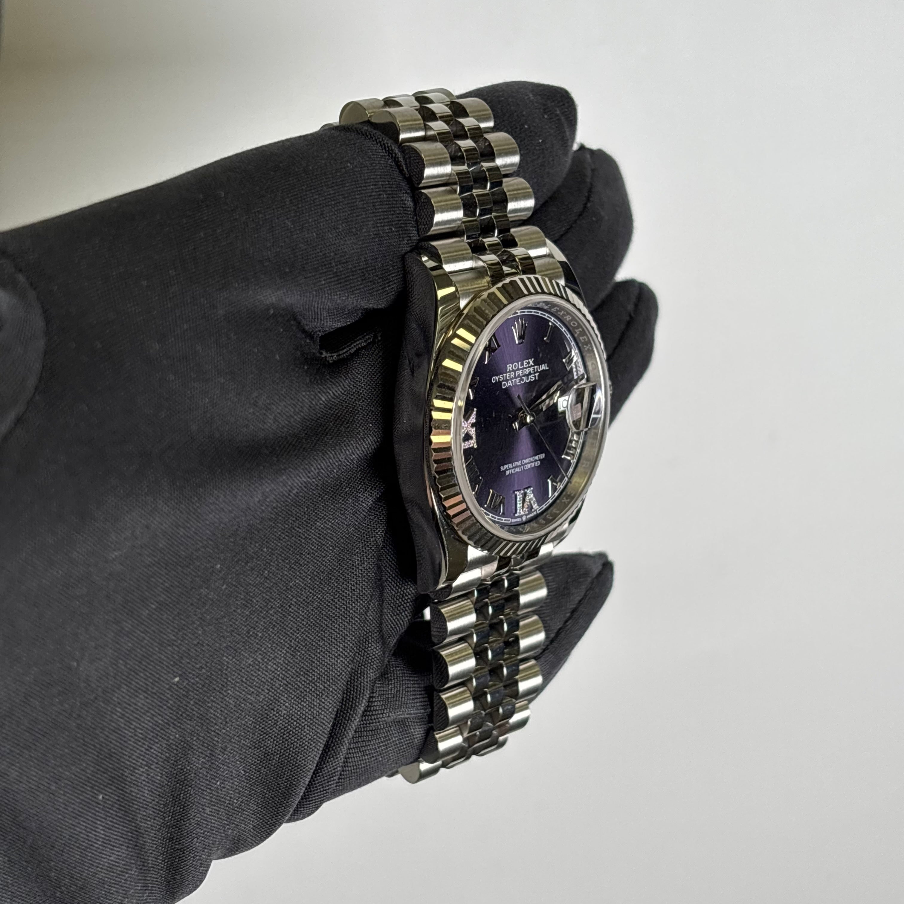 Rolex Datejust 36mm Purple Dial Watch Ref# 126234 - Happy Jewelers Fine Jewelry Lifetime Warranty