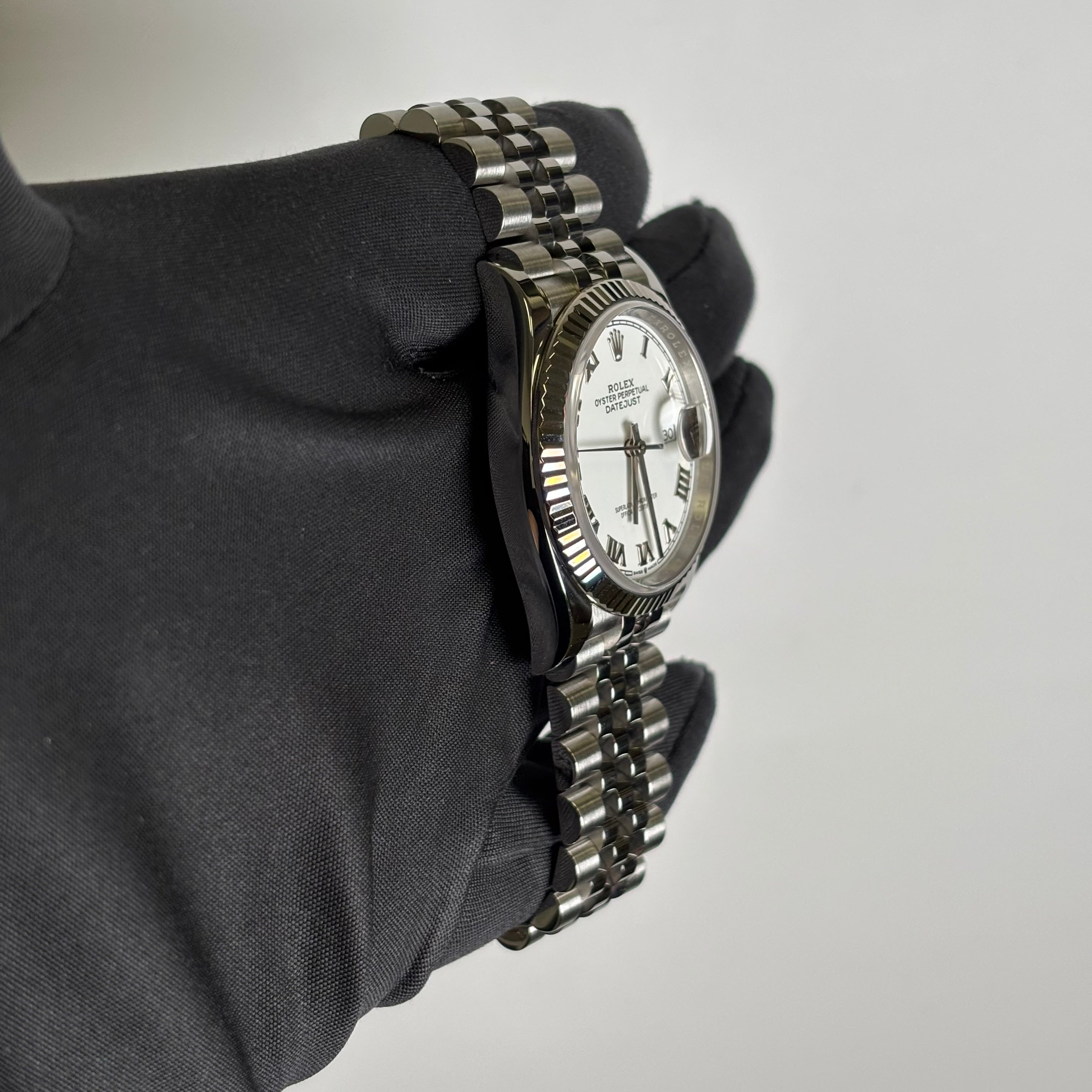 Rolex Datejust 36mm White Dial Watch Ref# 126234 - Happy Jewelers Fine Jewelry Lifetime Warranty