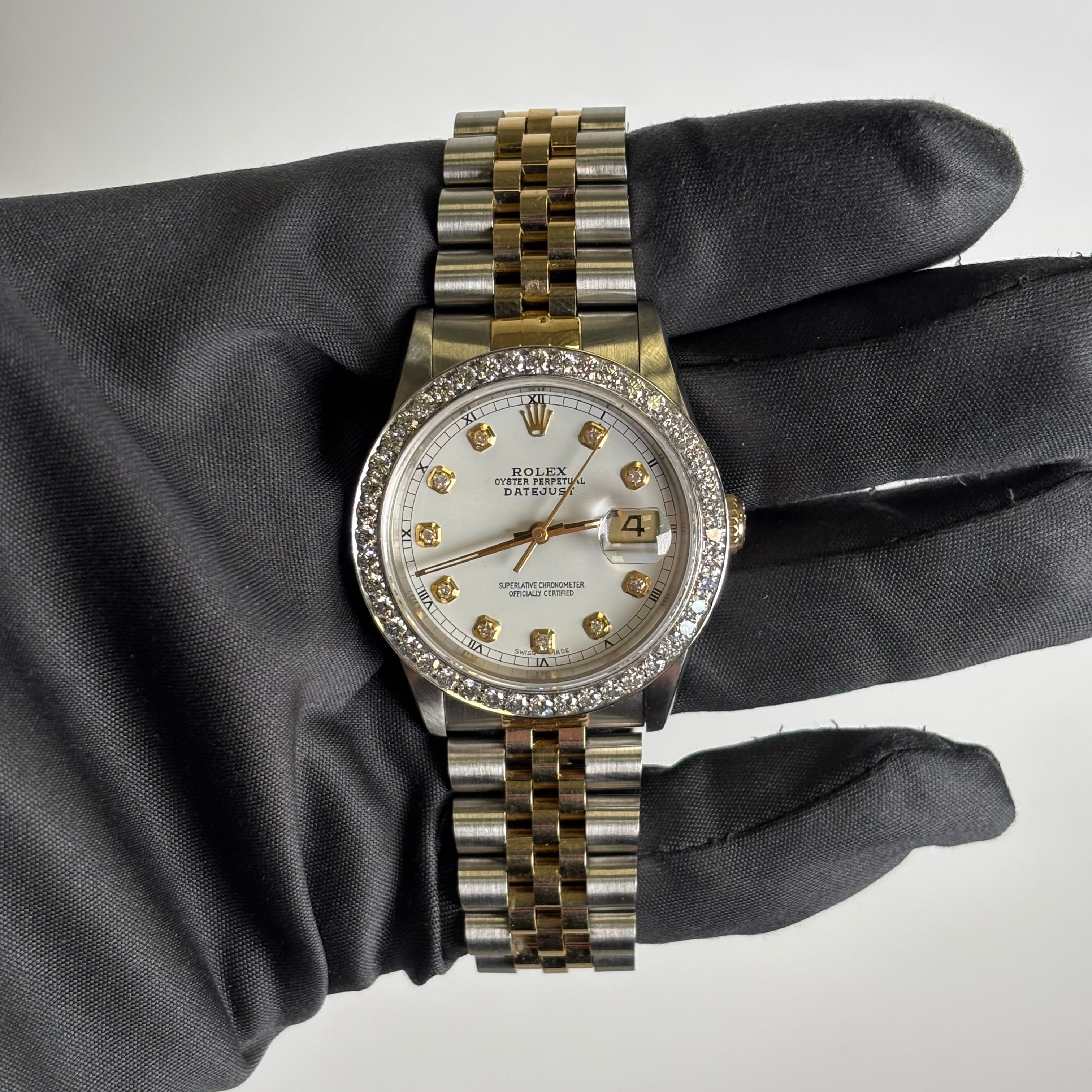 Rolex Datejust 36mm White Dial Watch Ref# 16233 - Happy Jewelers Fine Jewelry Lifetime Warranty