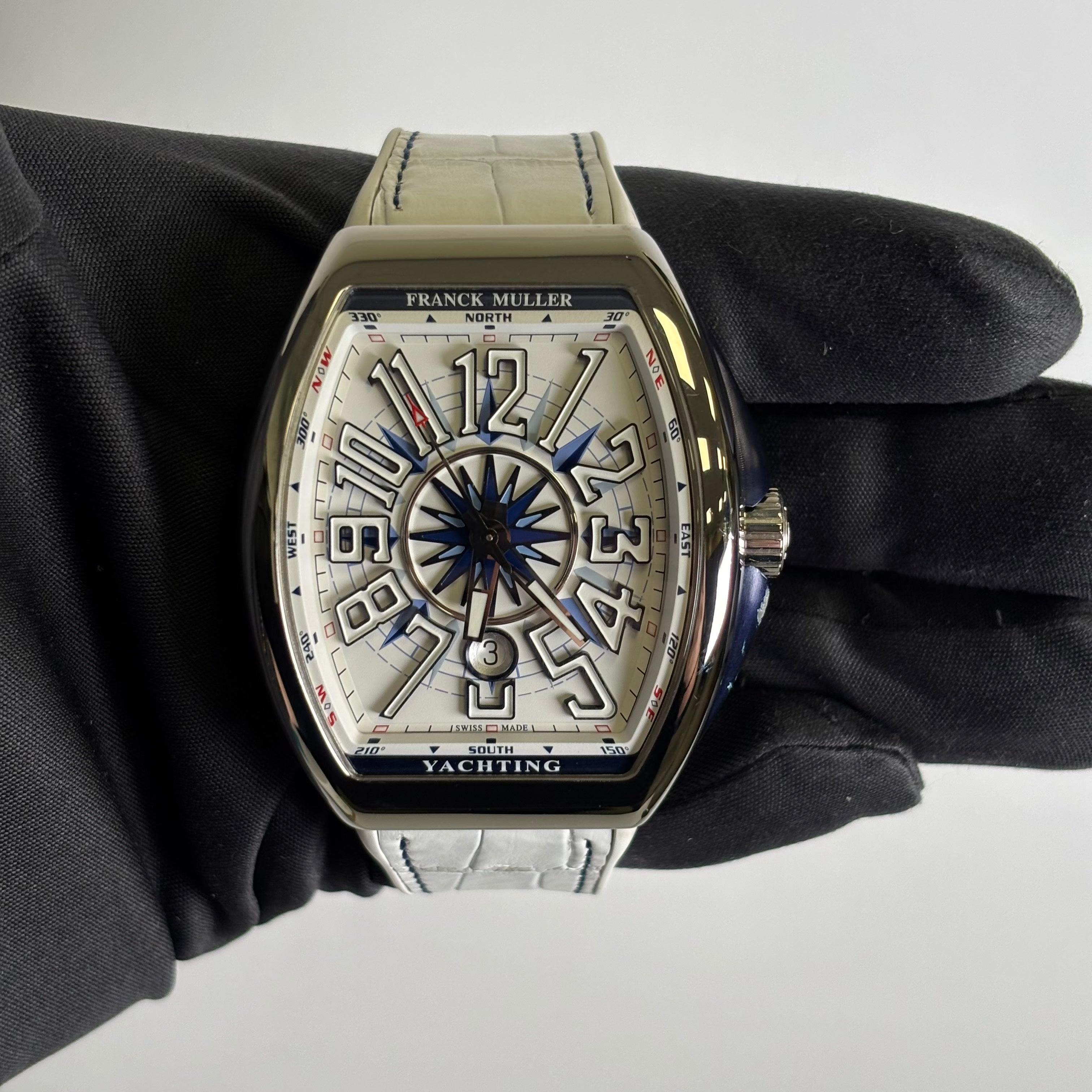 Franck Muller Vanguard 45mm Stainless Steel Watch Ref# V 45 SC DT J - Happy Jewelers Fine Jewelry Lifetime Warranty