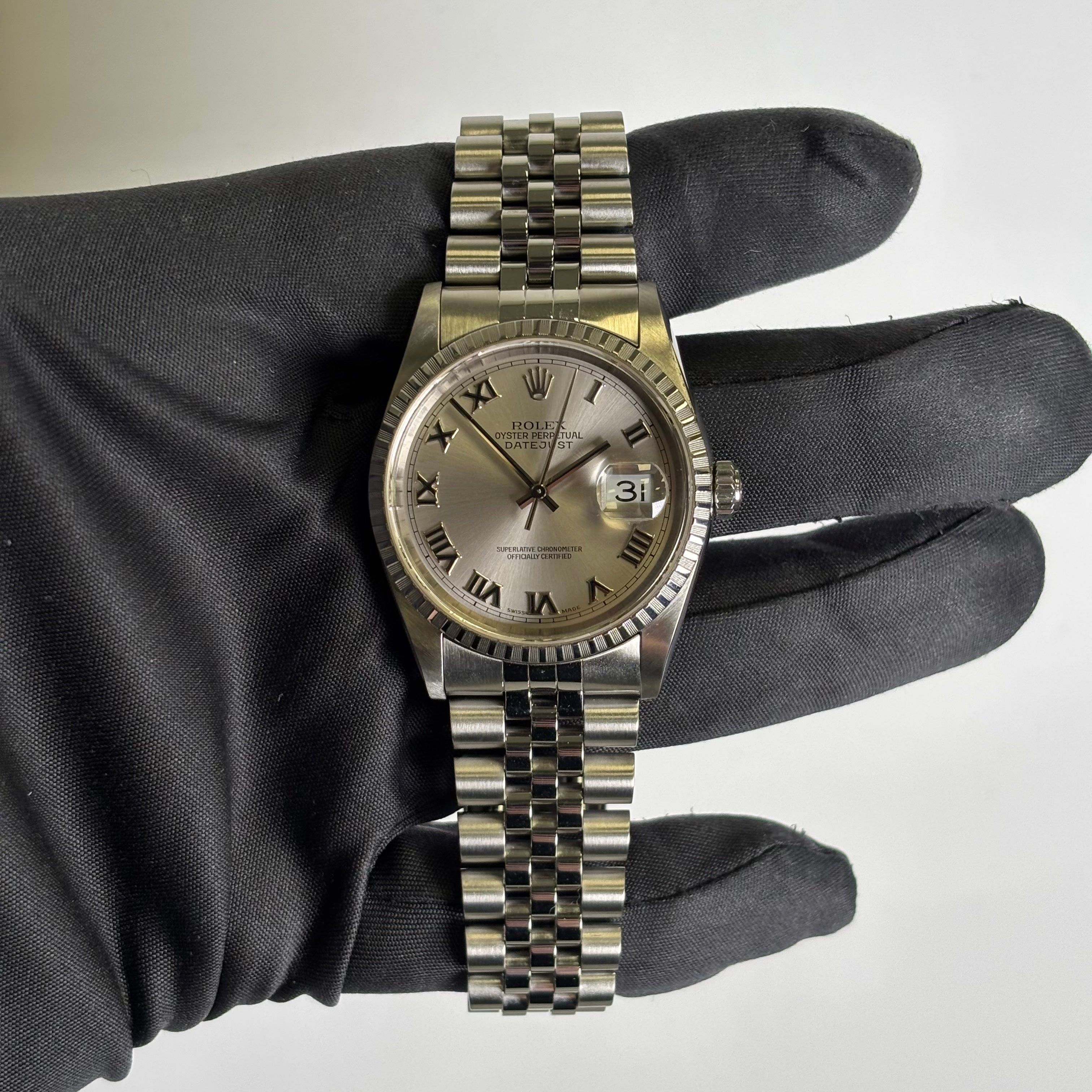 Rolex Datejust 36mm Silver Dial Watch Ref# 16220 - Happy Jewelers Fine Jewelry Lifetime Warranty