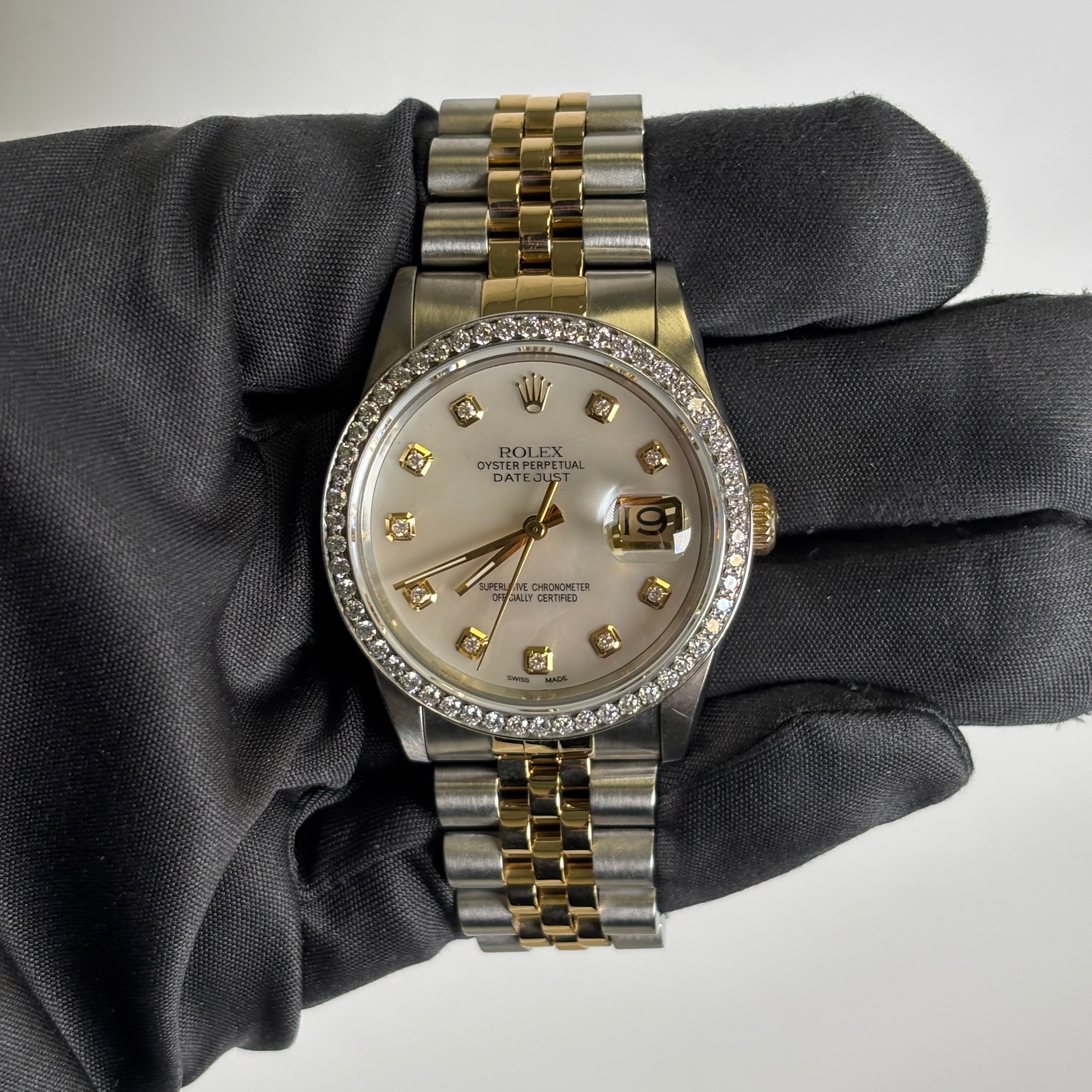 Rolex Datejust 36mm MOP Dial Watch Ref# 16233 - Happy Jewelers Fine Jewelry Lifetime Warranty