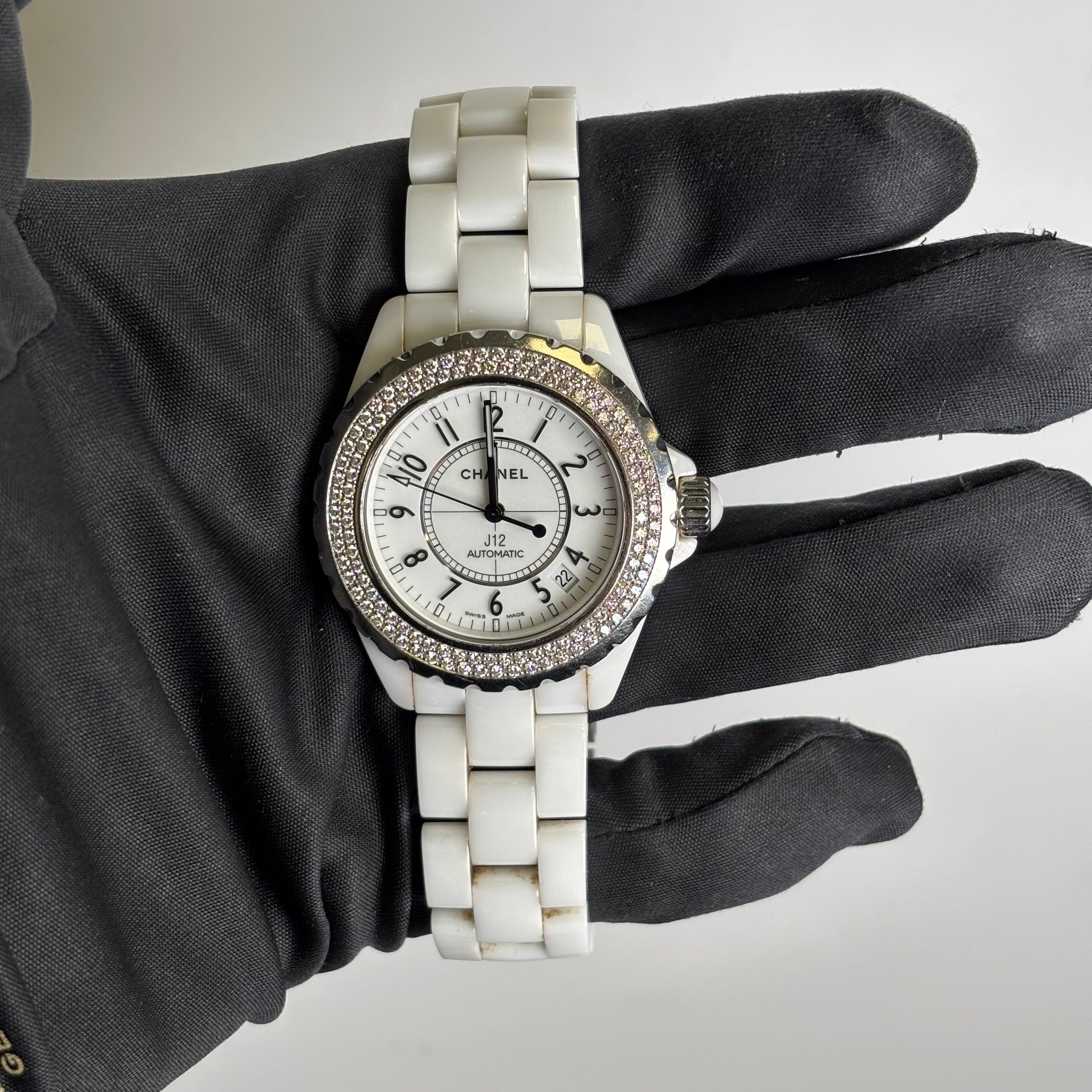 Chanel J12 38mm White Dial Watch Ref# H0969 - Happy Jewelers Fine Jewelry Lifetime Warranty