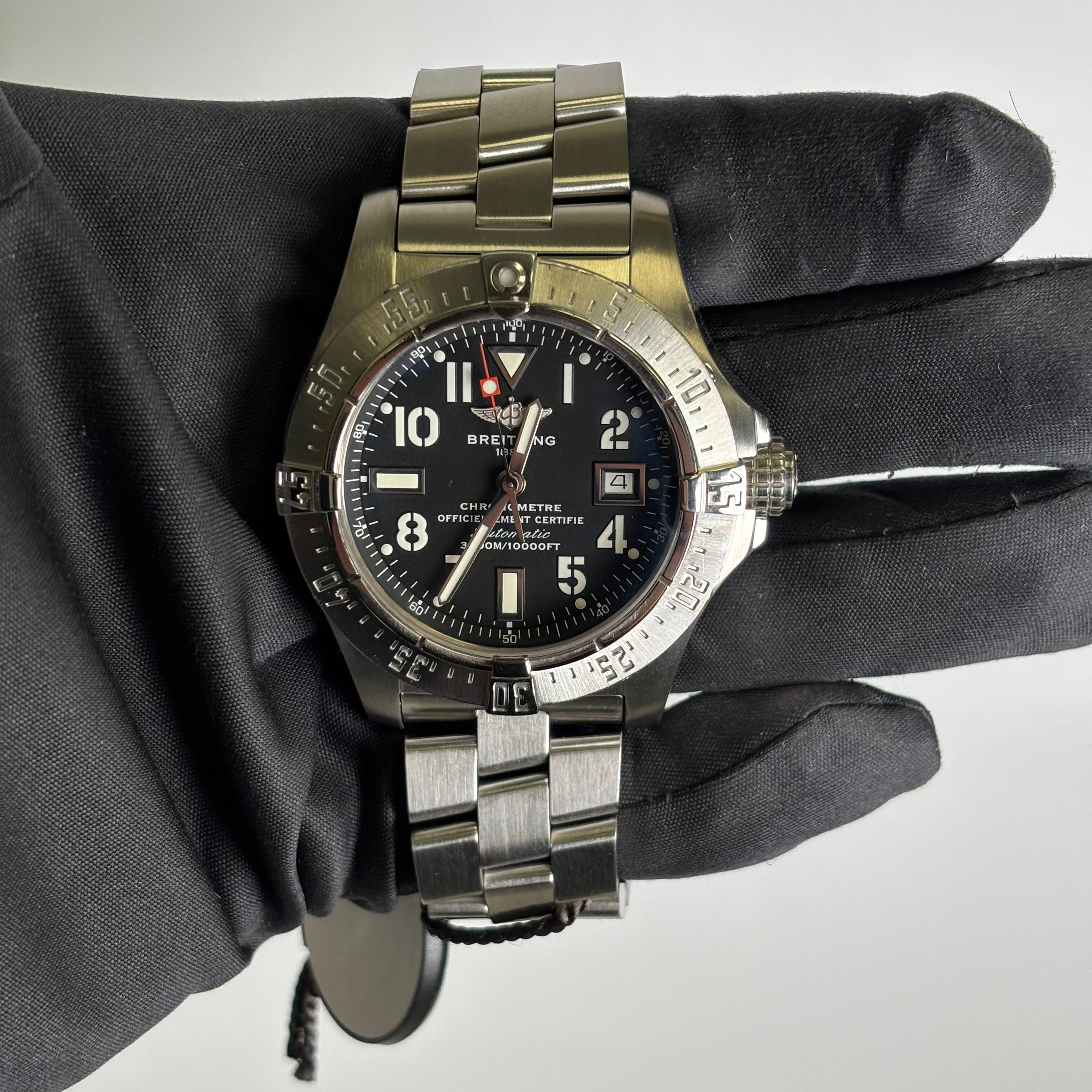 Breitling Avenger 44mm Black Dial Watch Ref# A17330 - Happy Jewelers Fine Jewelry Lifetime Warranty