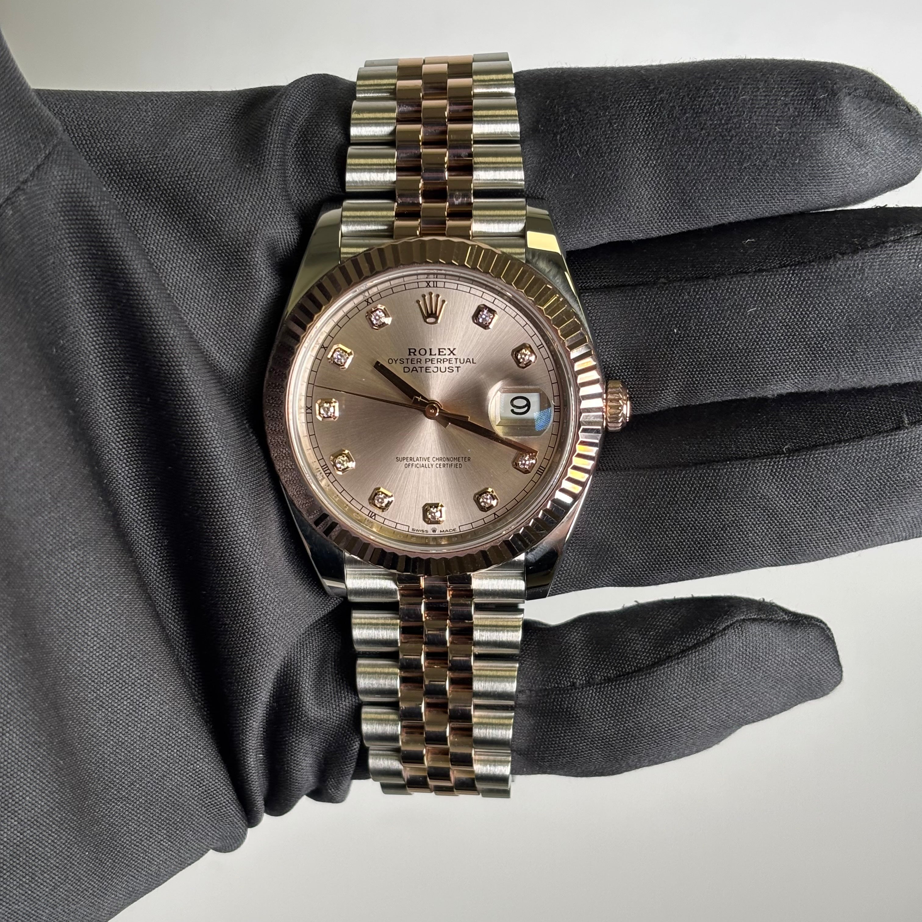 Rolex Datejust 41mm Pink Dial Watch Ref# 126331 - Happy Jewelers Fine Jewelry Lifetime Warranty