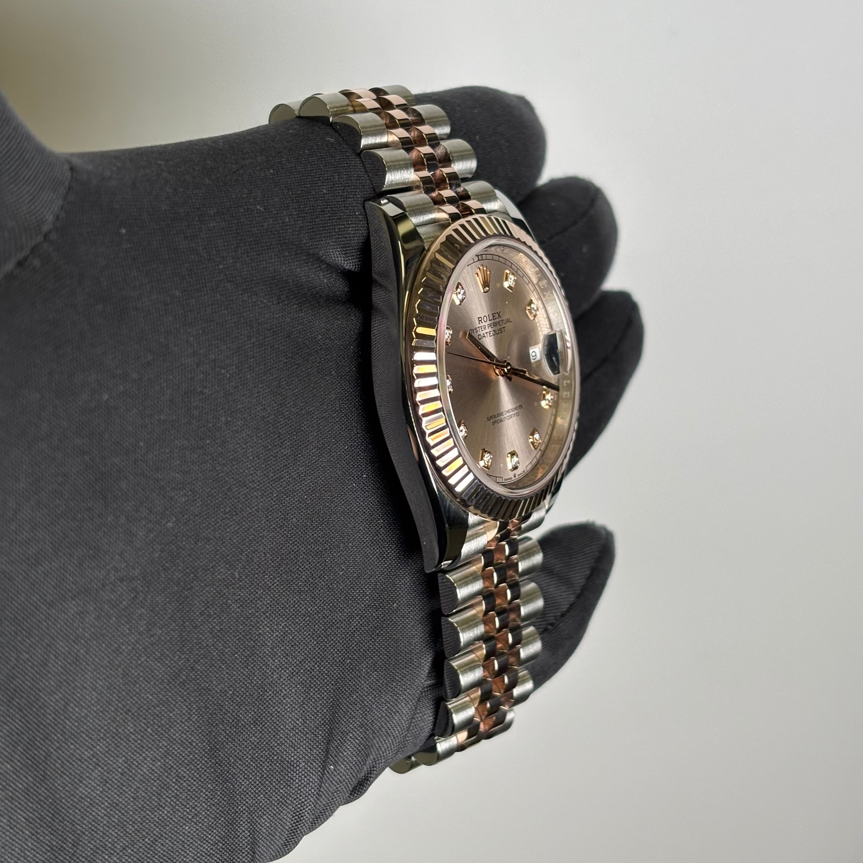 Rolex Datejust 41mm Pink Dial Watch Ref# 126331 - Happy Jewelers Fine Jewelry Lifetime Warranty