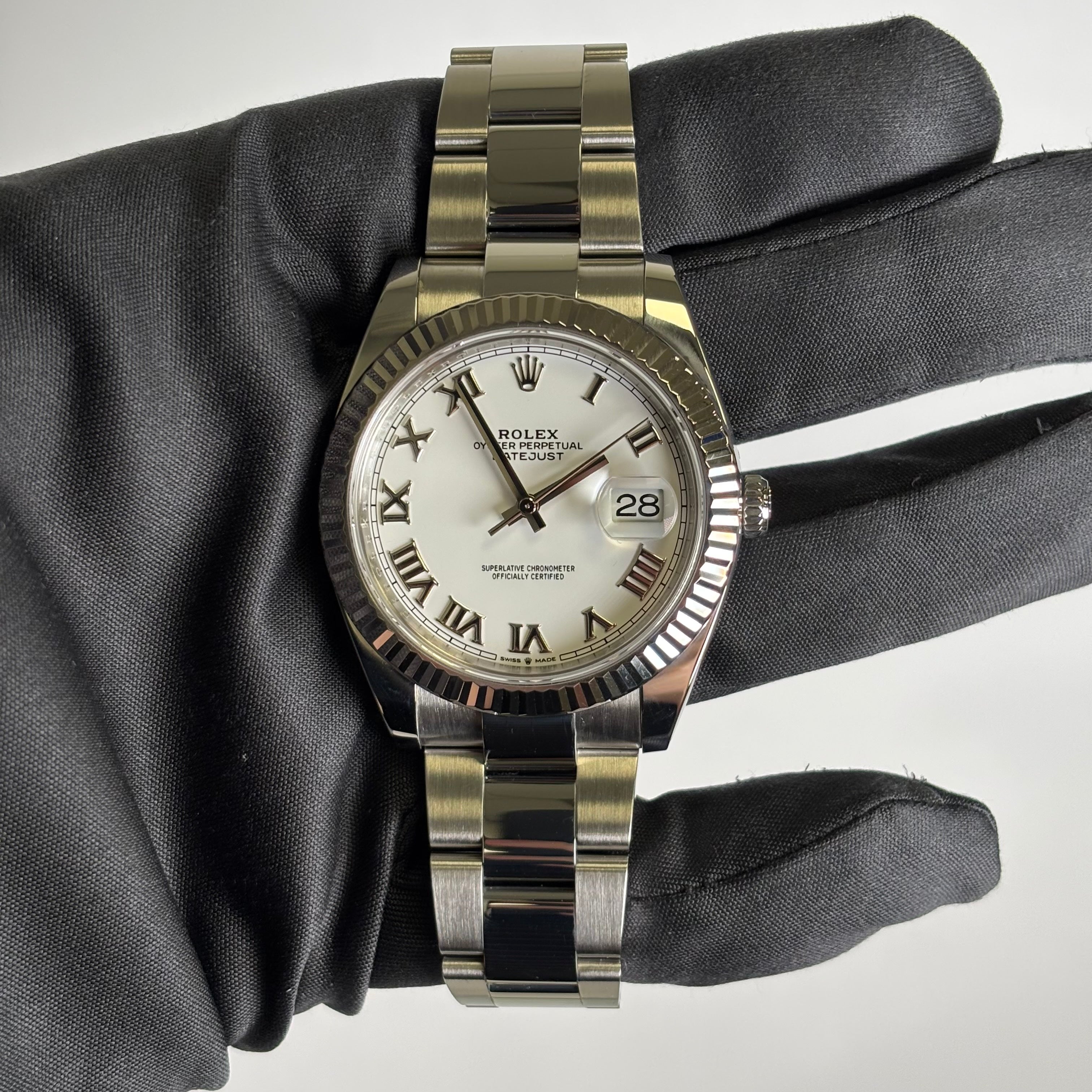 Rolex Datejust 41mm White Dial Watch Ref# 126334 - Happy Jewelers Fine Jewelry Lifetime Warranty
