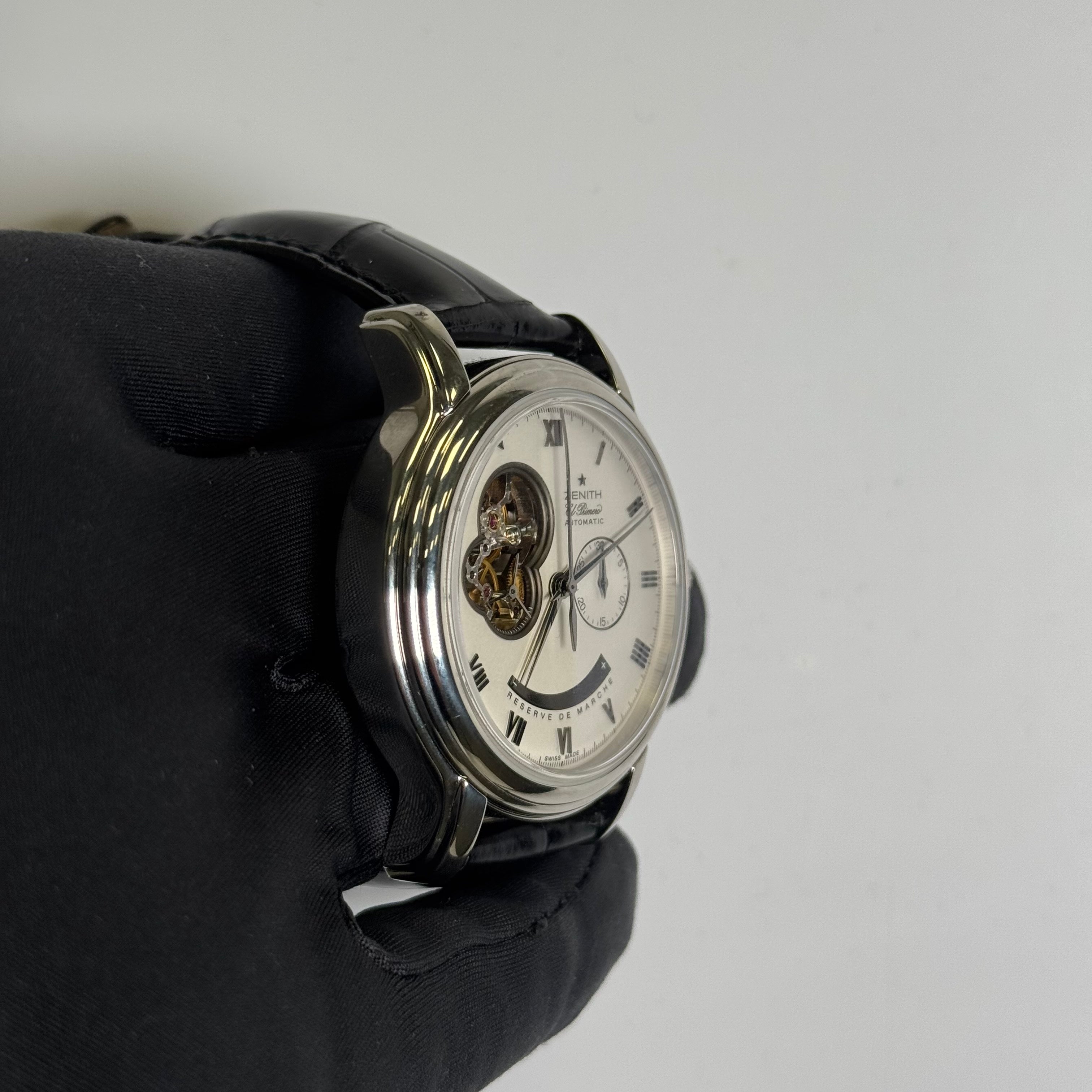 Zenith Chronomaster 45mm Black Dial Watch Ref# 03 1260 4021 - Happy Jewelers Fine Jewelry Lifetime Warranty