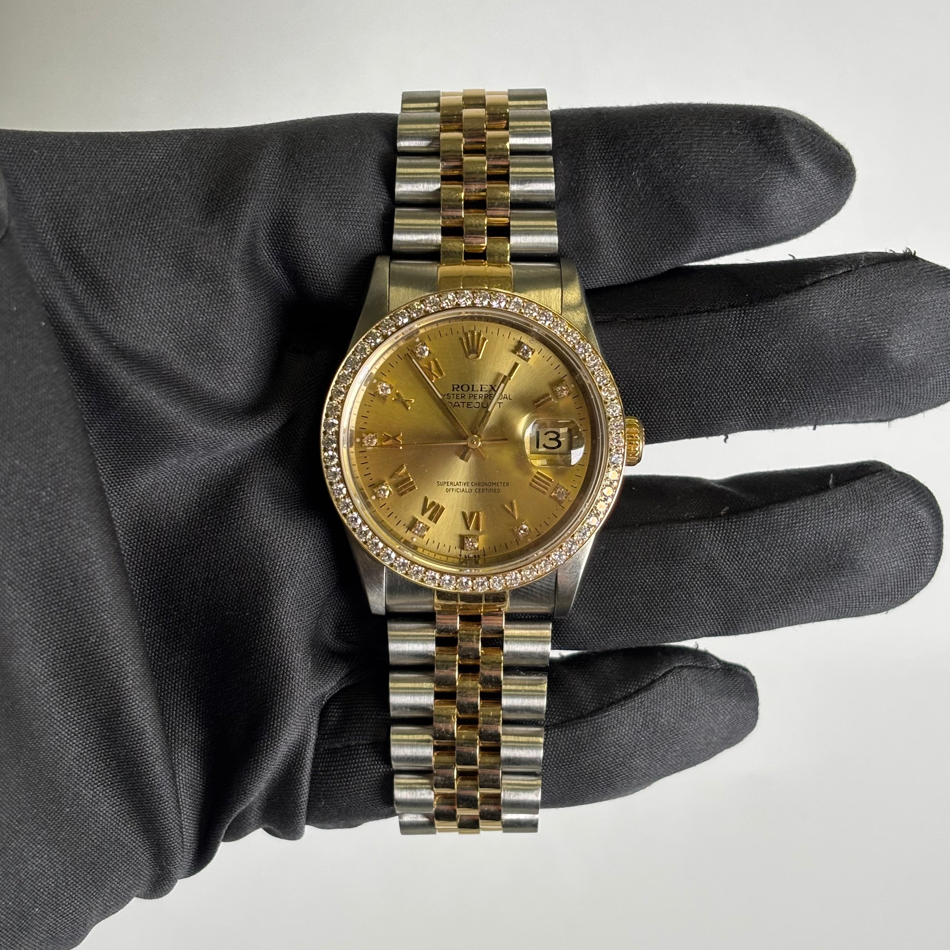 Rolex Datejust 36mm Champagne Dial Watch Ref# 16233 - Happy Jewelers Fine Jewelry Lifetime Warranty